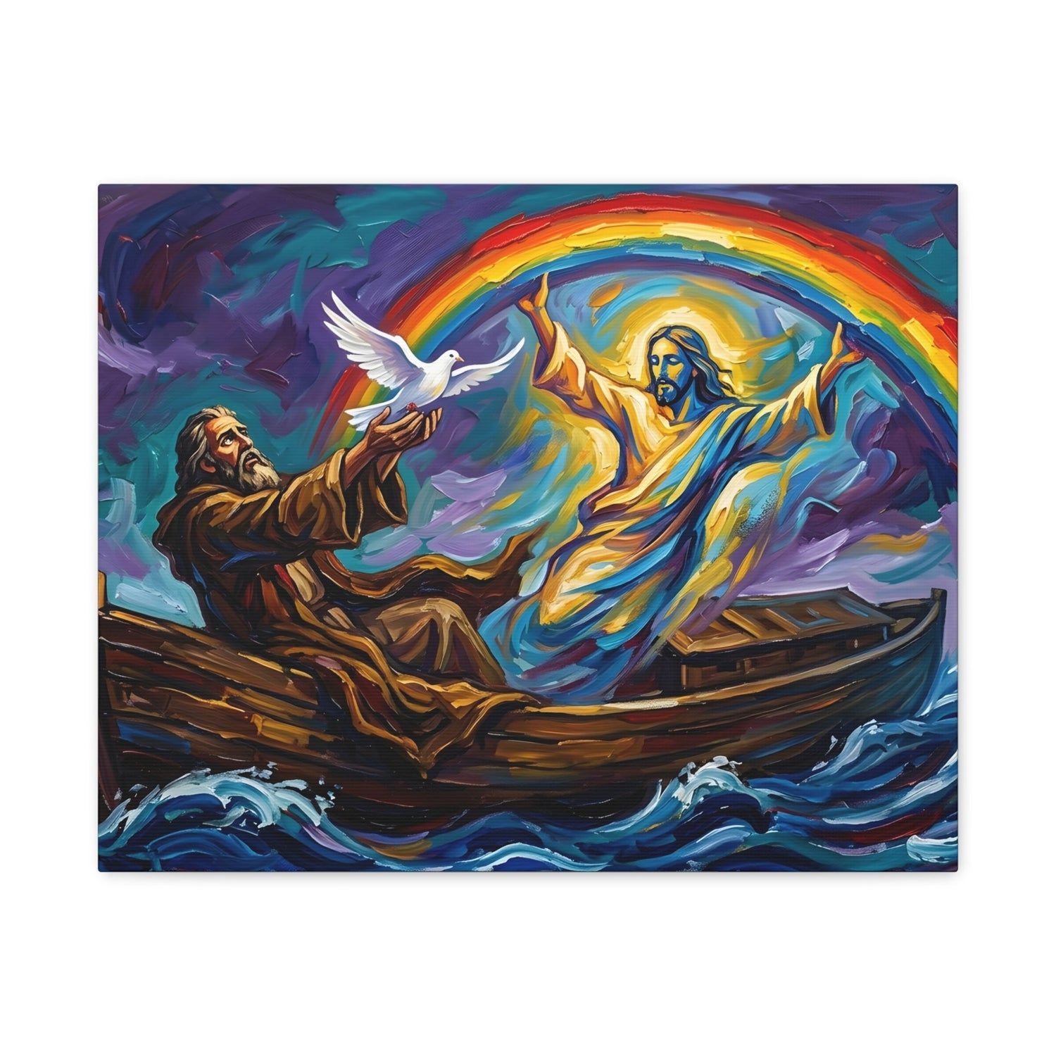Covenant of Hope - Noah Releases the Dove - Canvas Art