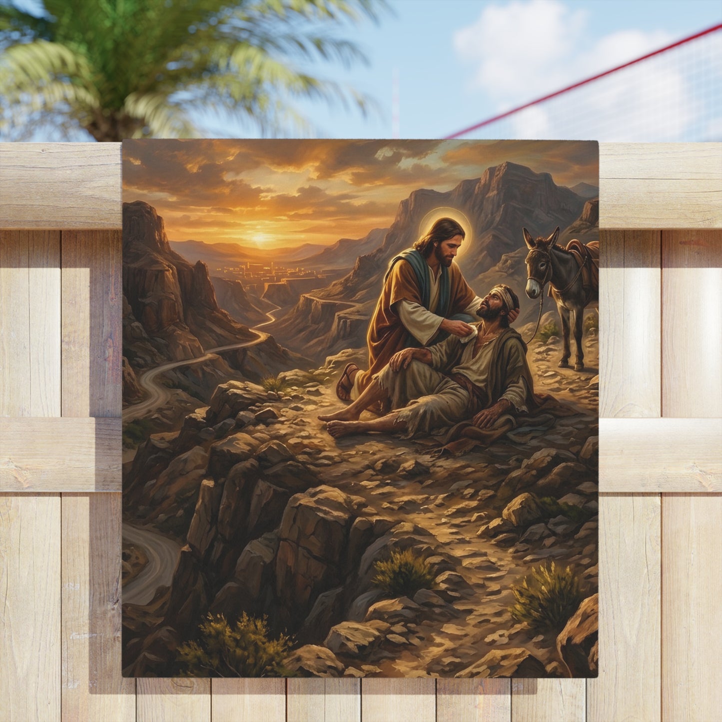 “The Good Samaritan - Compassion on the Jericho Road” - Beach Towel