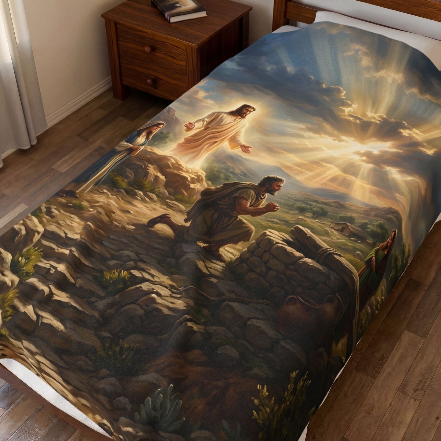 “Fourteen Years for Love - Jacob and Rachel” - Plush Blanket