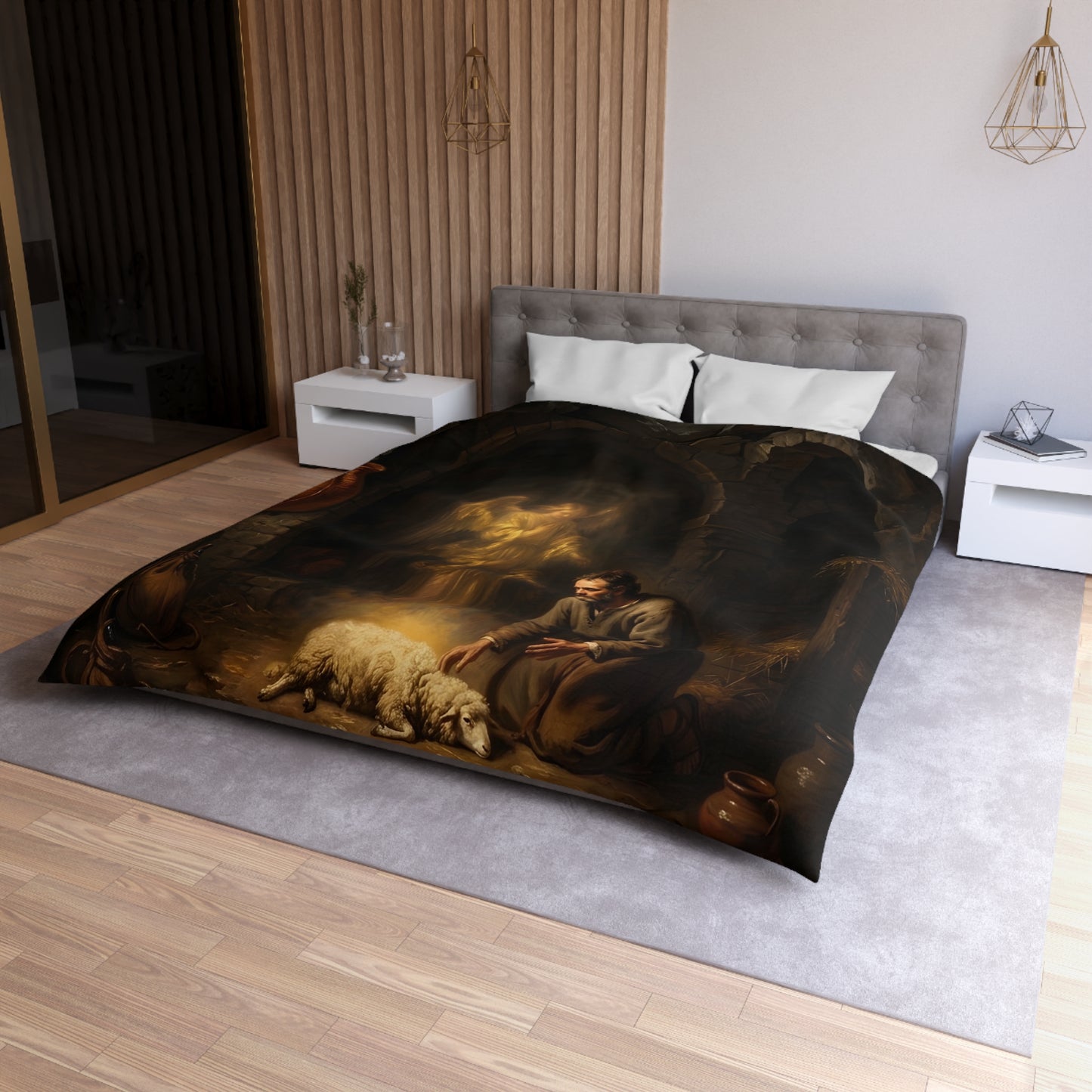 “Gideon's Fleece - Seeking Confirmation from God” - Duvet Cover