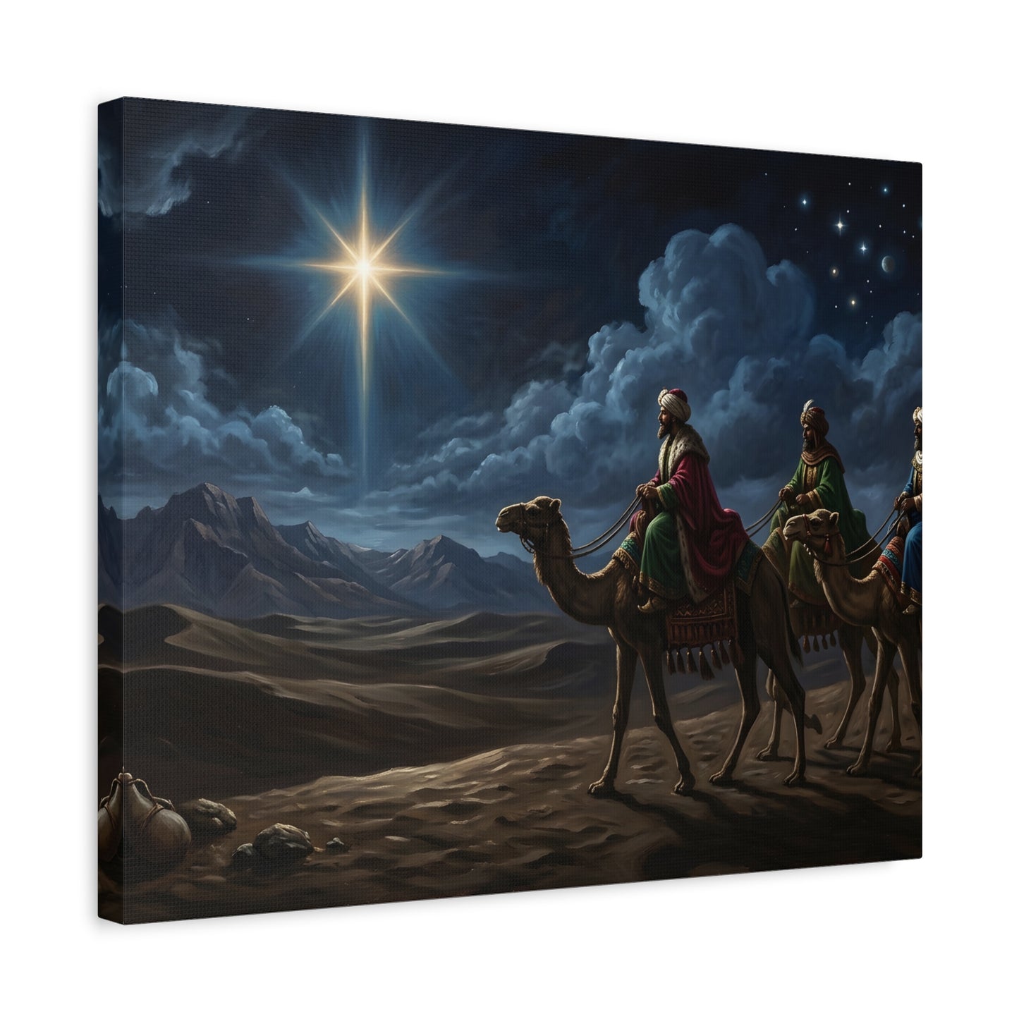 “Journey to Bethlehem - Wise Men Follow the Star” - Canvas Art