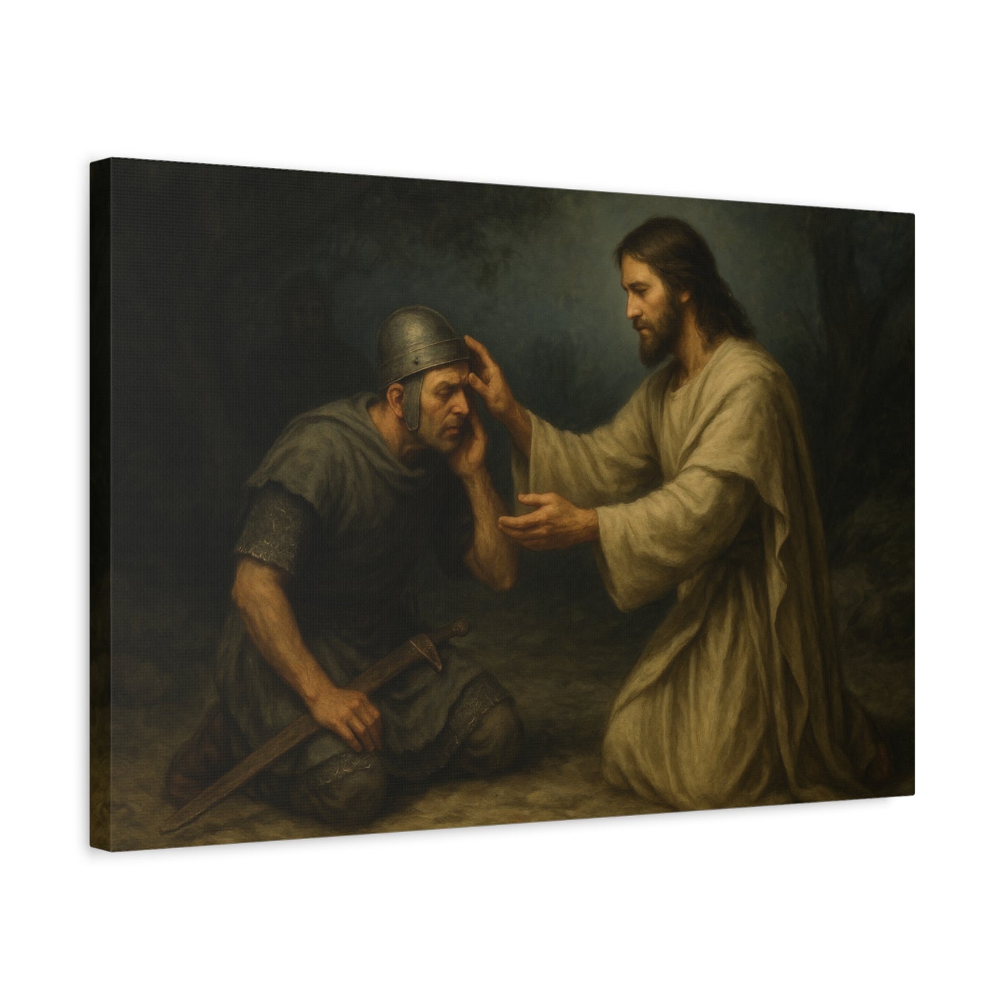 “Jesus Restores the Ear of the High Priest’s Servant – Luke 22:50–51” - Canvas Art