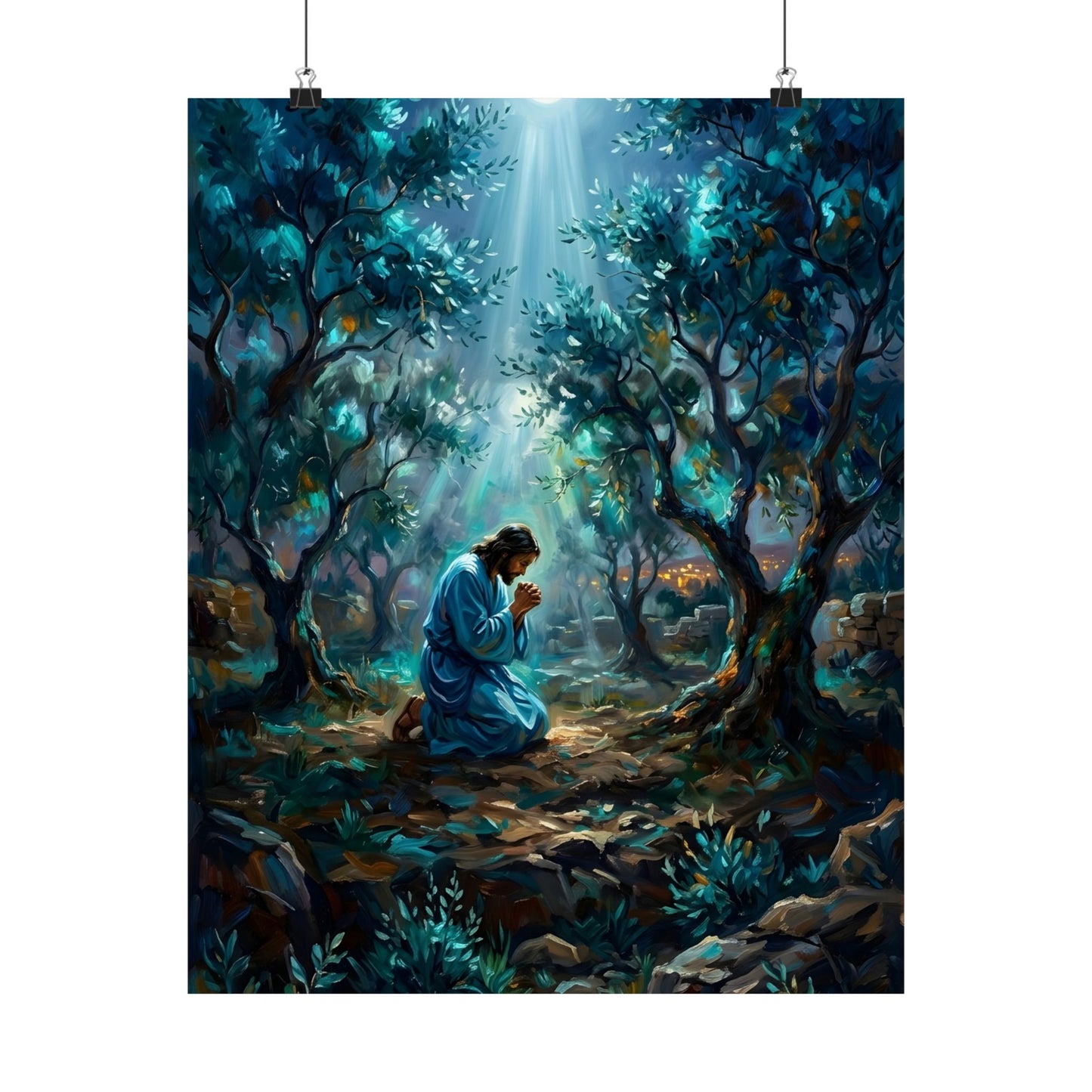 “Thy Will Be Done - Gethsemane Moonlight Prayer” - Poster