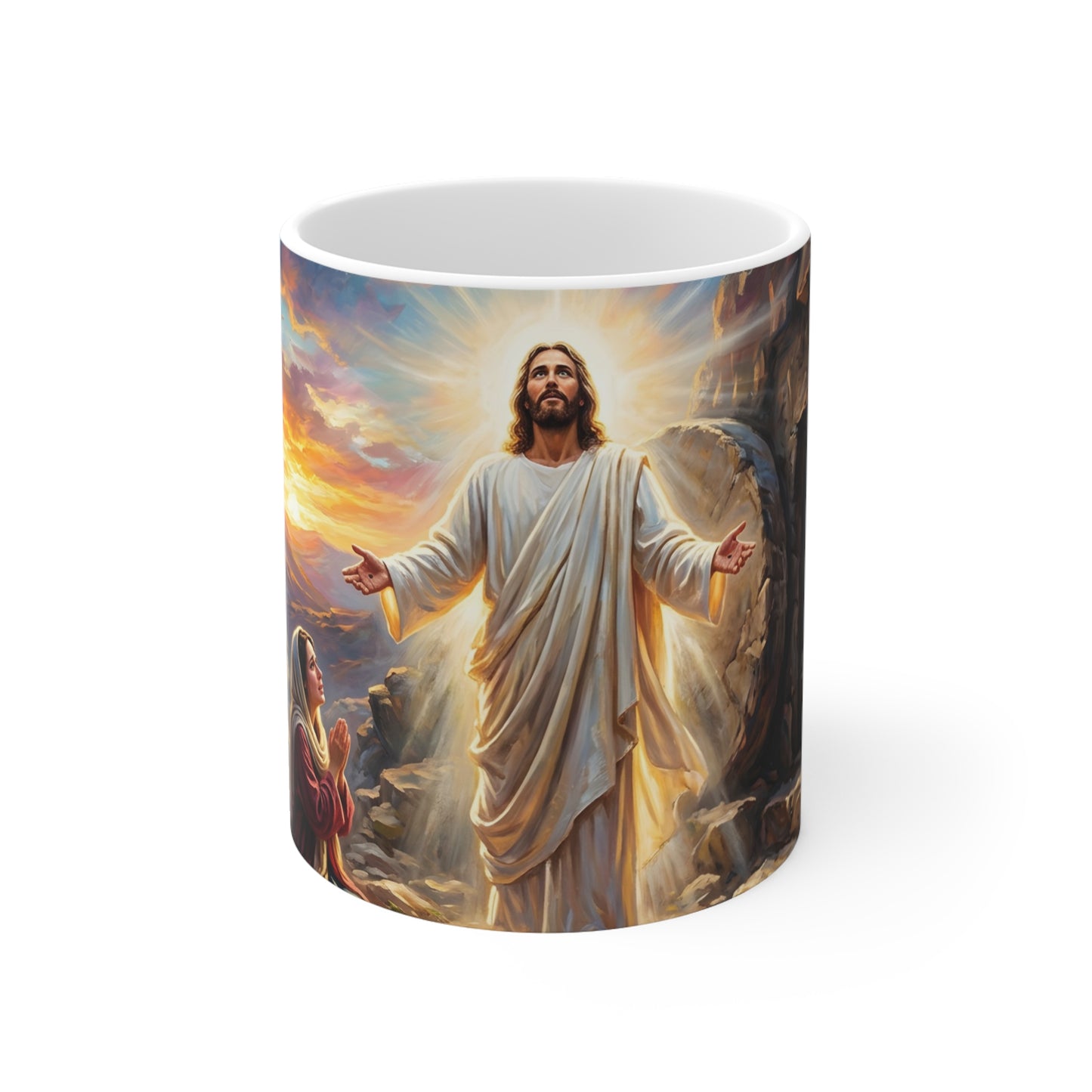 “He Is Risen - The Empty Tomb at Dawn” - Coffee Mug