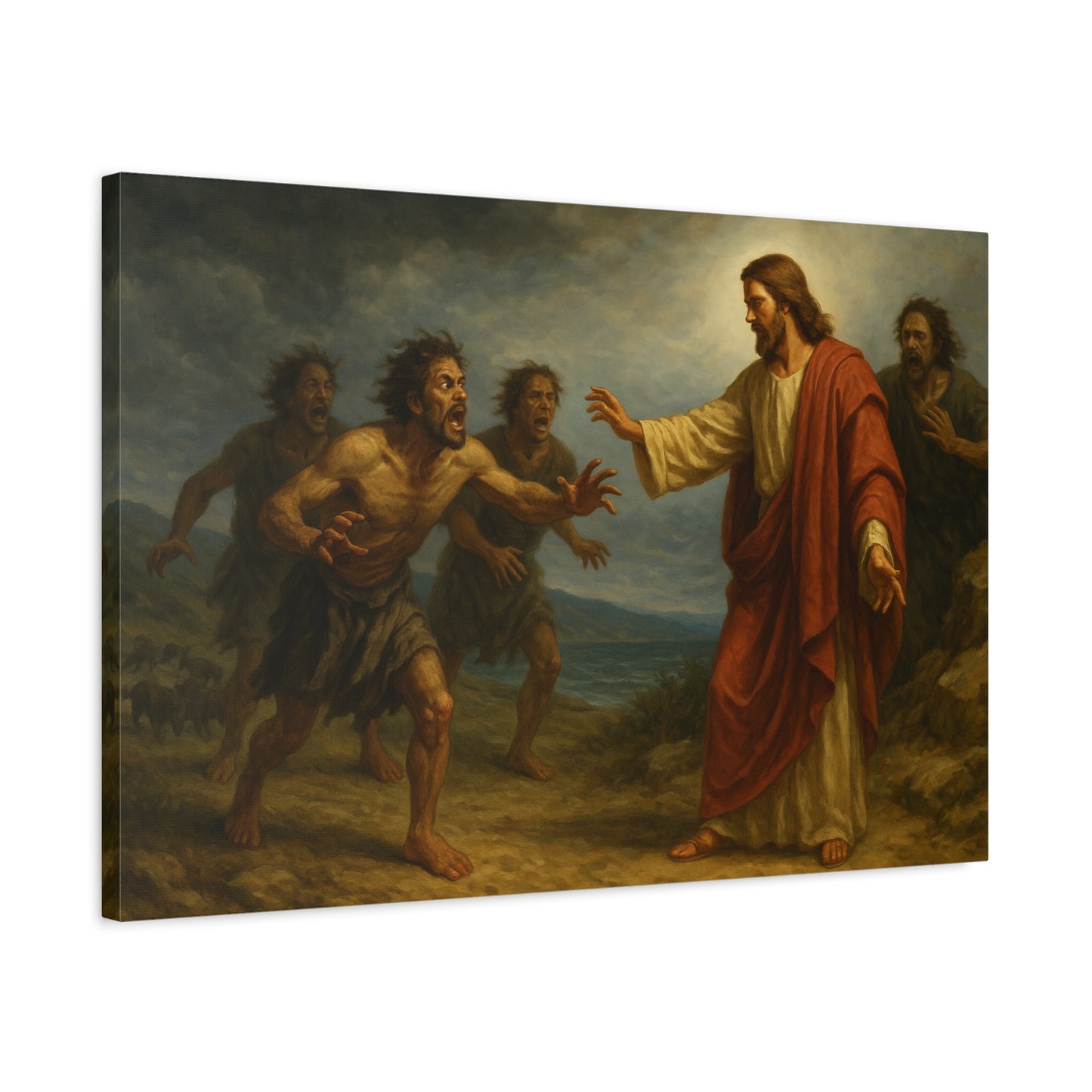 “Legion Cast Out – Jesus Heals the Possessed Man” - Canvas Art