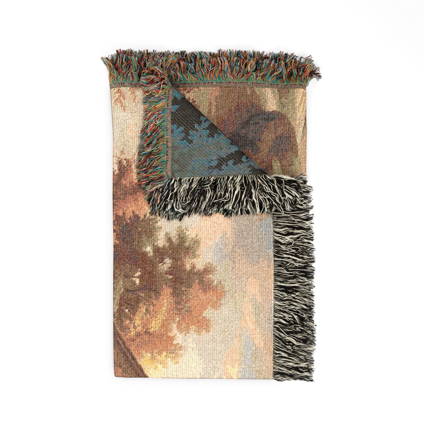 “Sanctuary in Serenity - Autumn's Golden Embrace” - Woven Blanket