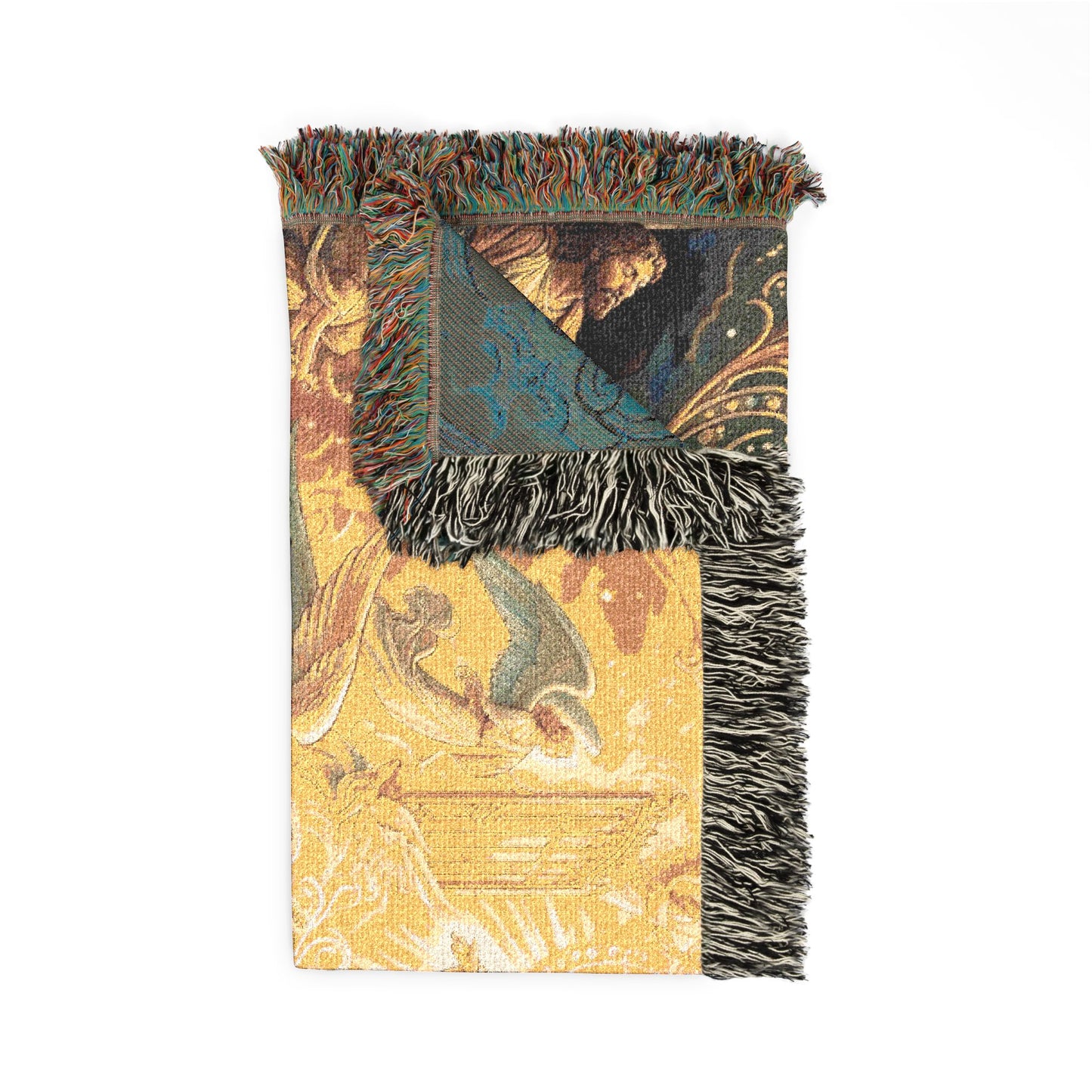 “Jacob's Ladder - Angels Ascending and Descending” - Woven Blanket