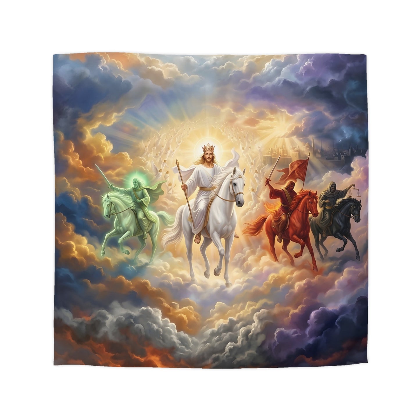 “Behold, A Pale Horse - The Four Horsemen” - Duvet Cover