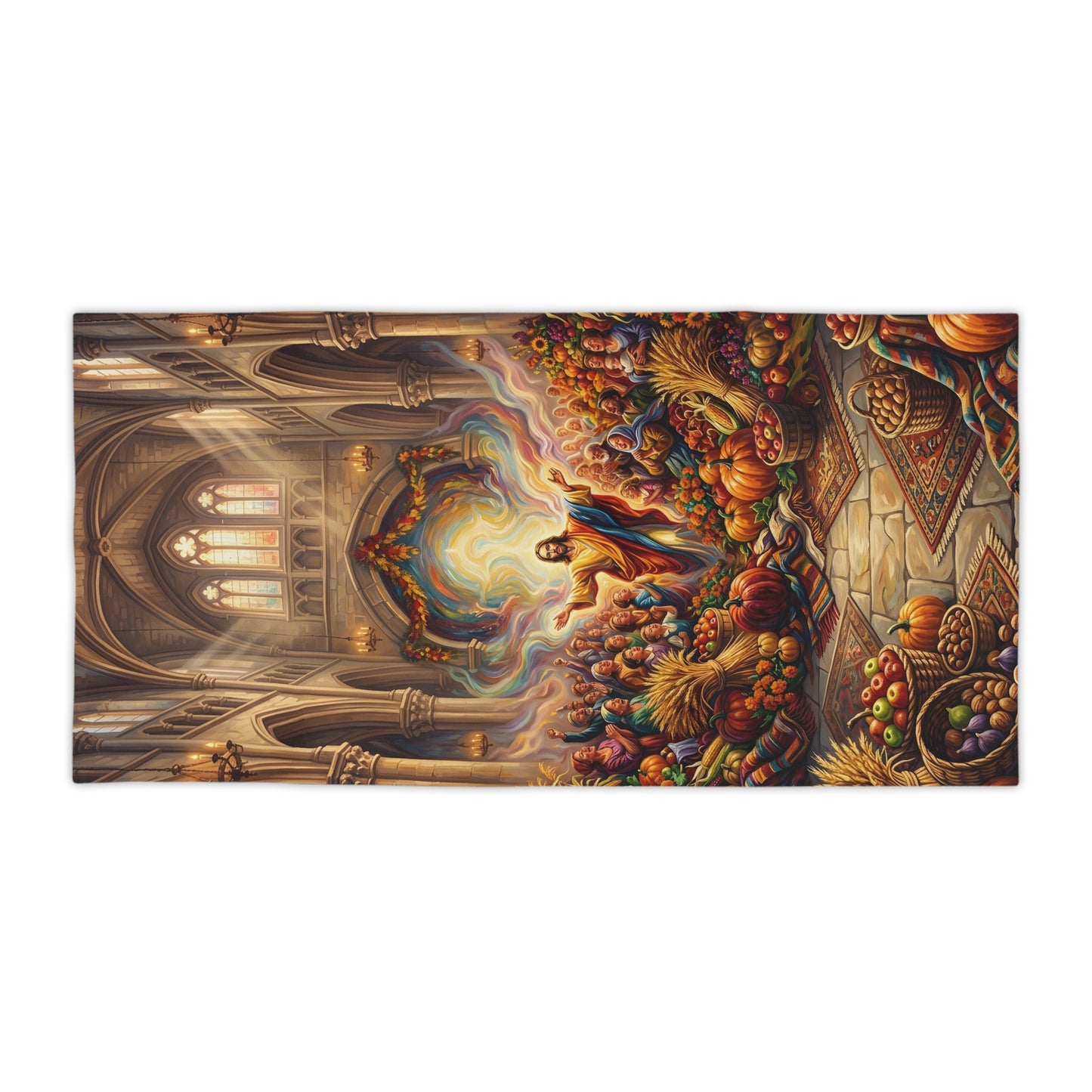 “Bountiful Blessings - A Harvest of Thanksgiving” - Beach Towel
