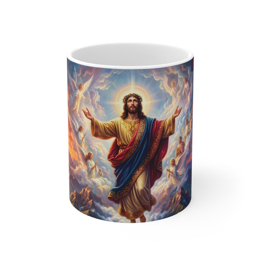 “From Sunrise to Sunset - God Enthroned Above All Nations” - Coffee Mug
