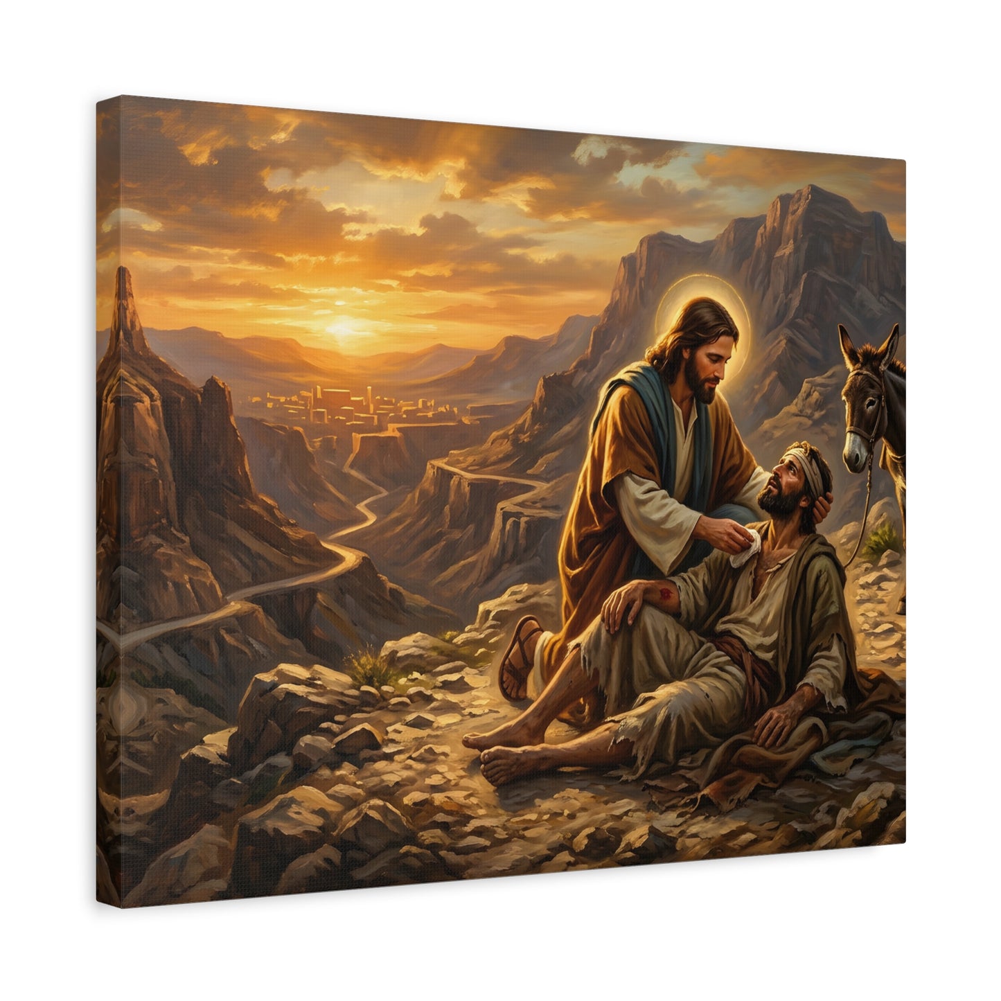 “The Good Samaritan - Compassion on the Jericho Road” - Canvas Art