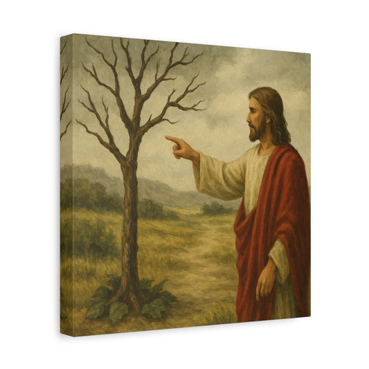 “May No Fruit Grow – Jesus Curses the Barren Fig Tree” - Canvas Art