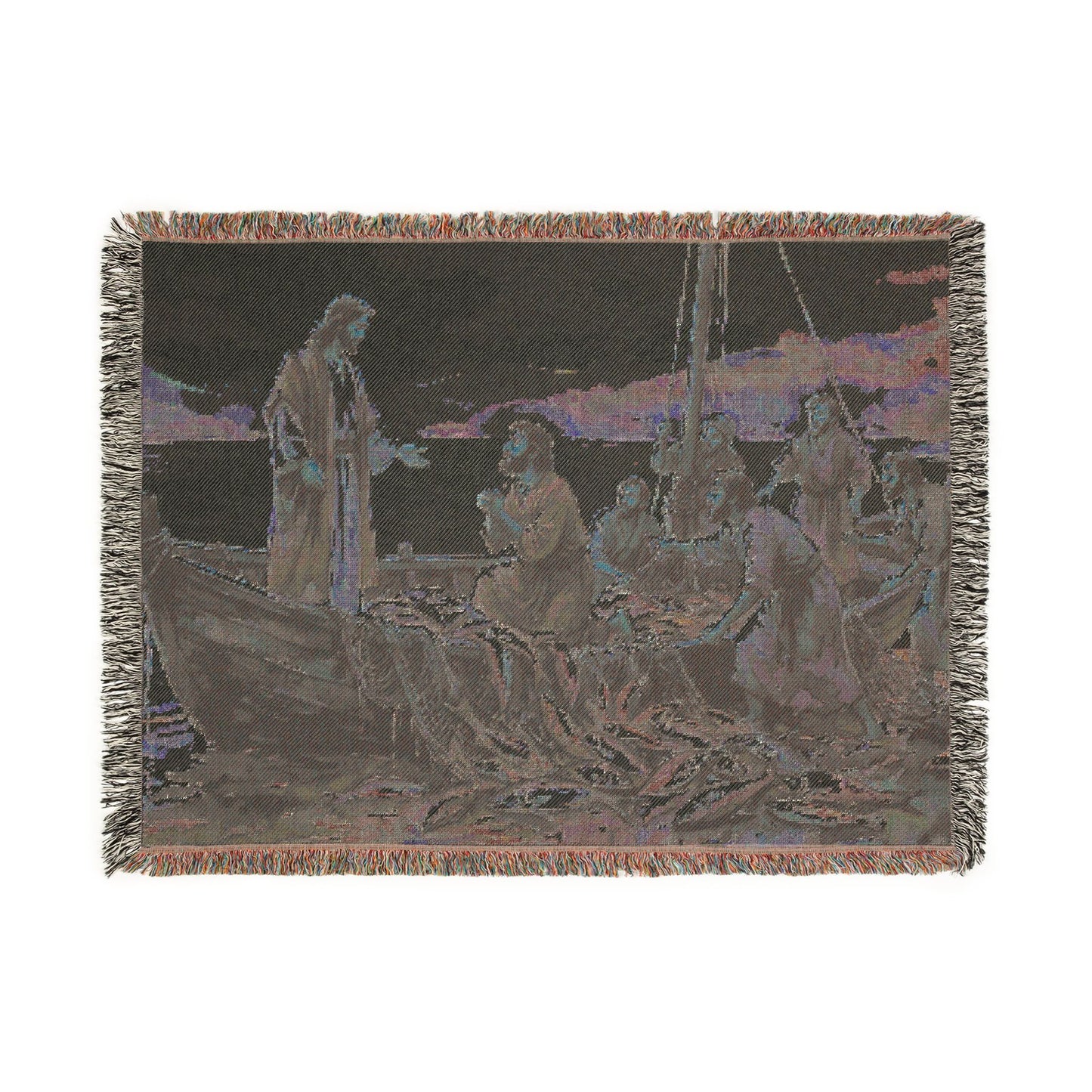 “Cast Your Nets - The Miraculous Catch” - Woven Blanket