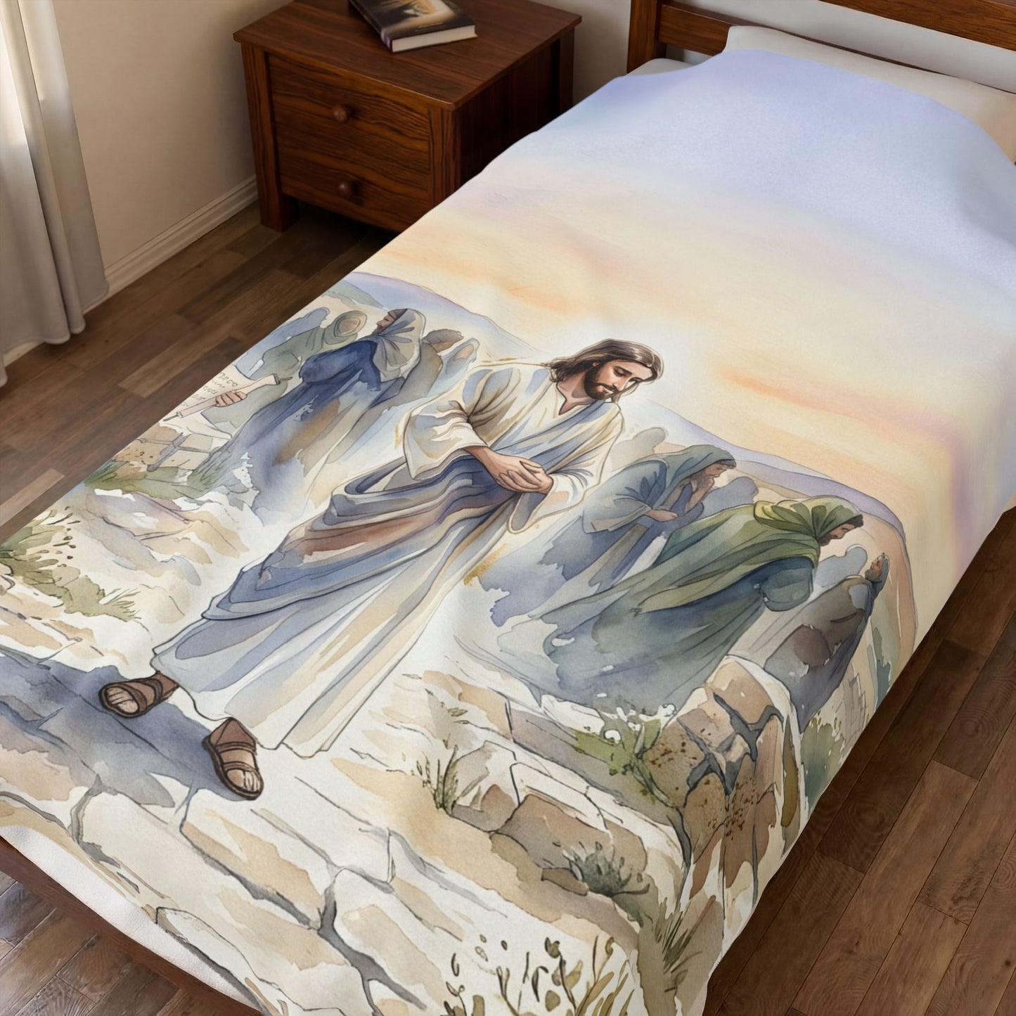 Isaiah prophesying the suffering servant - Plush Blanket