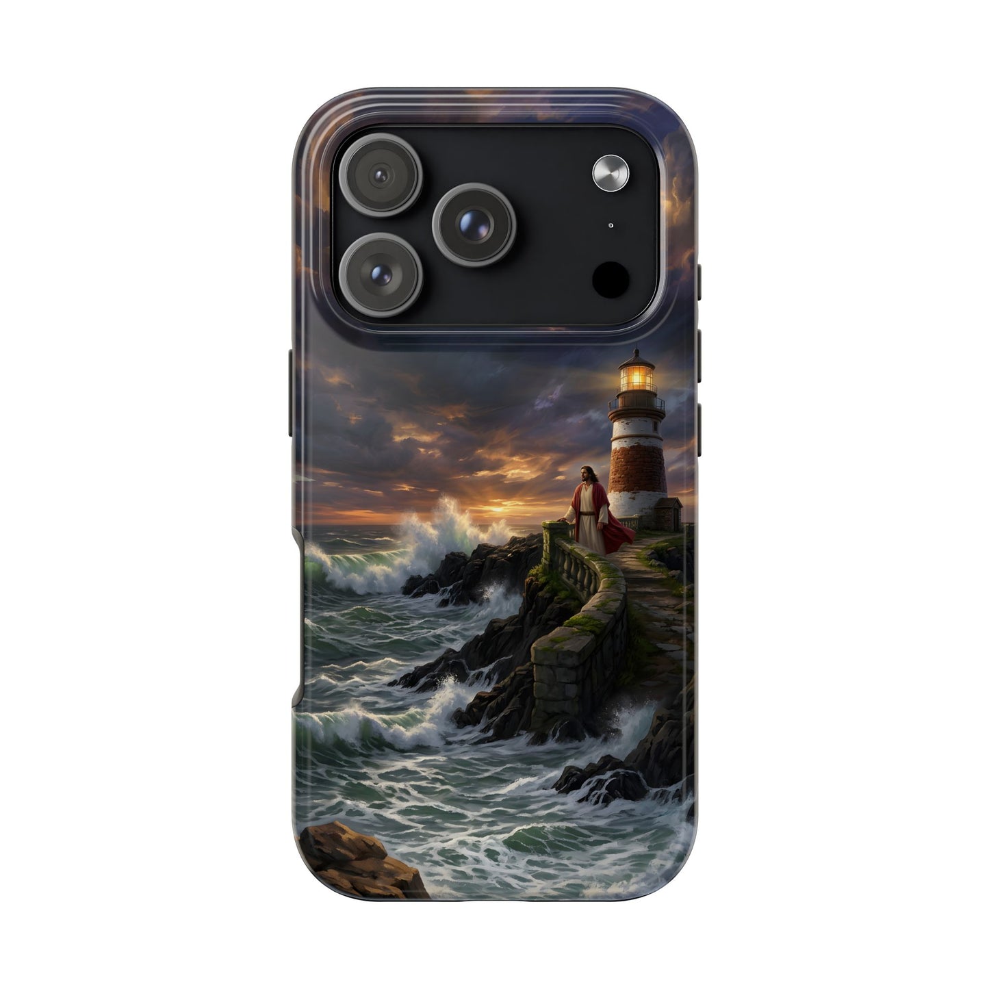 “Steadfast Hope - Lighthouse in the Storm” - Phone Case