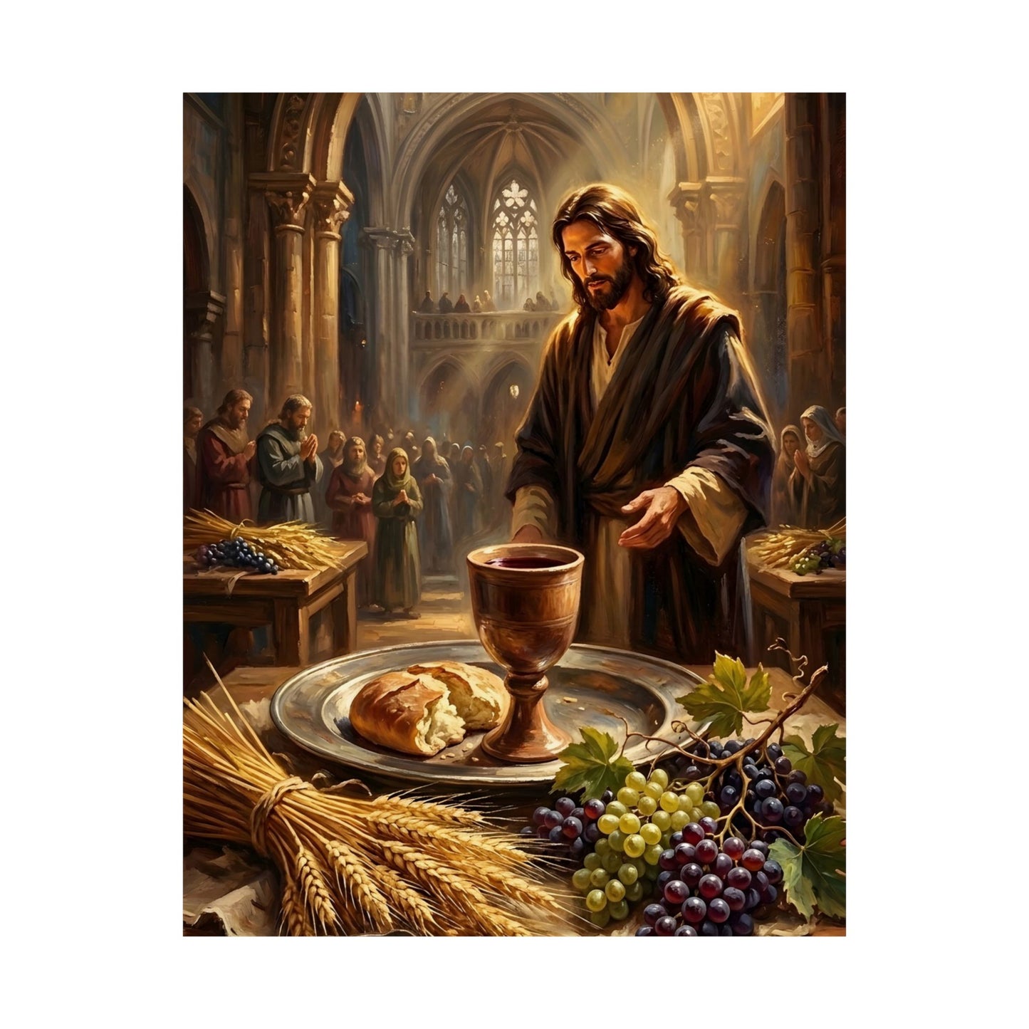 “The Harvest of Faith - Communion Still Life” - Poster