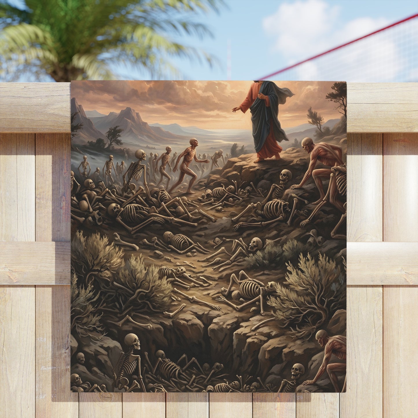 “Valley of Dry Bones - Ezekiel 37 Resurrection” - Beach Towel