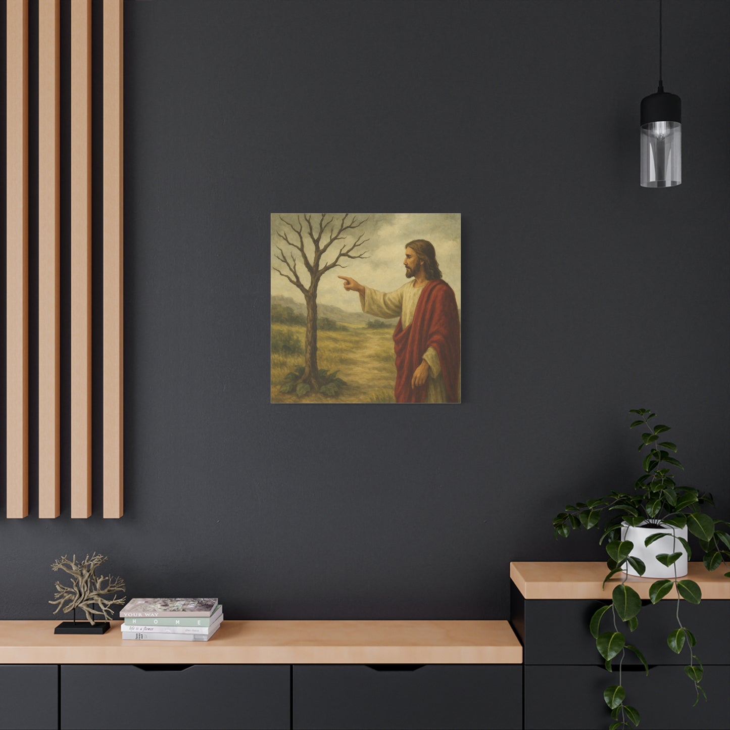 “May No Fruit Grow – Jesus Curses the Barren Fig Tree” - Canvas Art