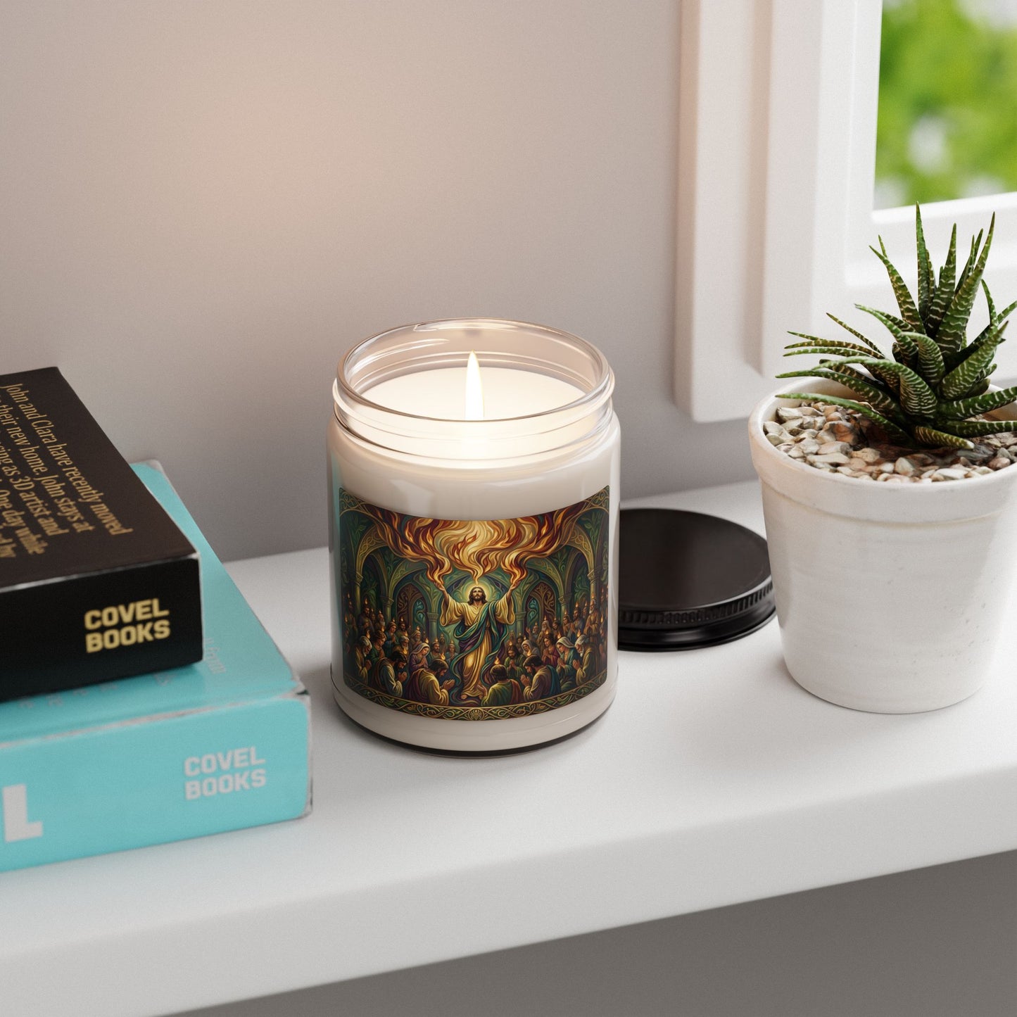 “Spirit Poured Out - Pentecost Flames Descending” - Scented Candle