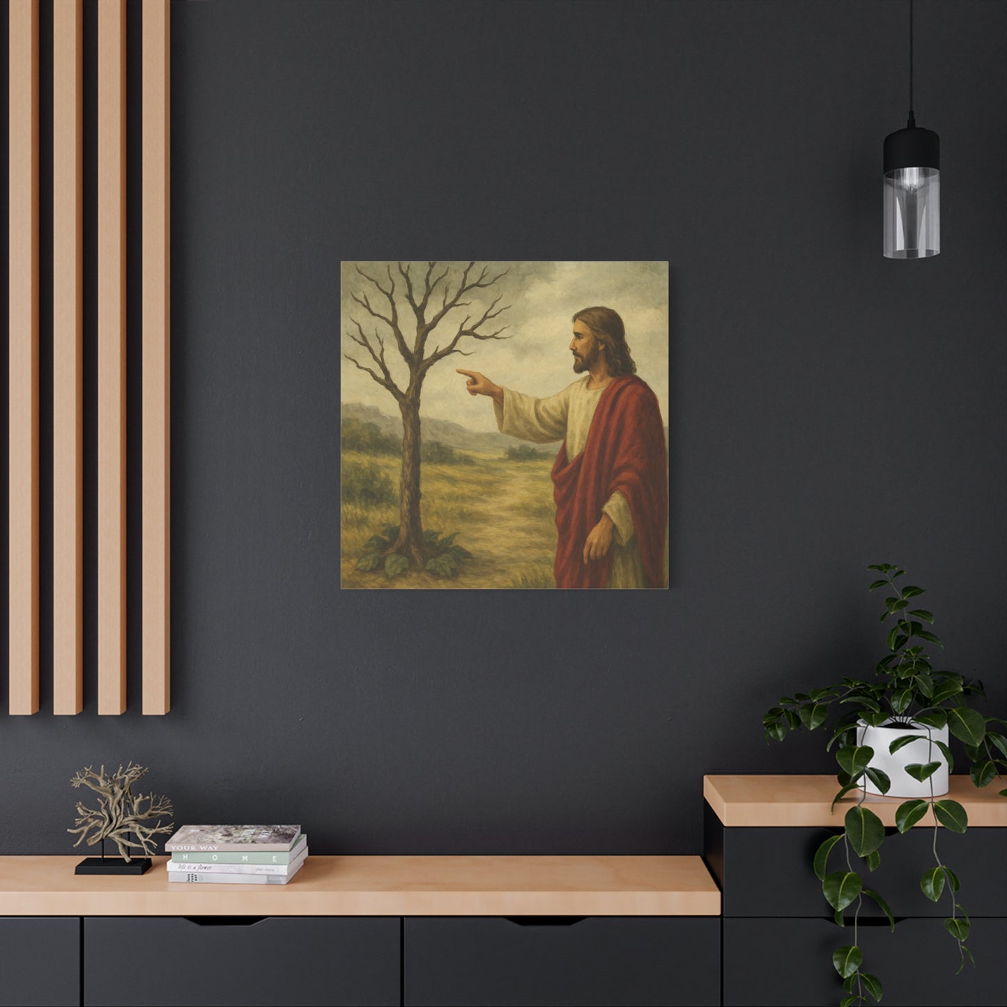 “May No Fruit Grow – Jesus Curses the Barren Fig Tree” - Canvas Art