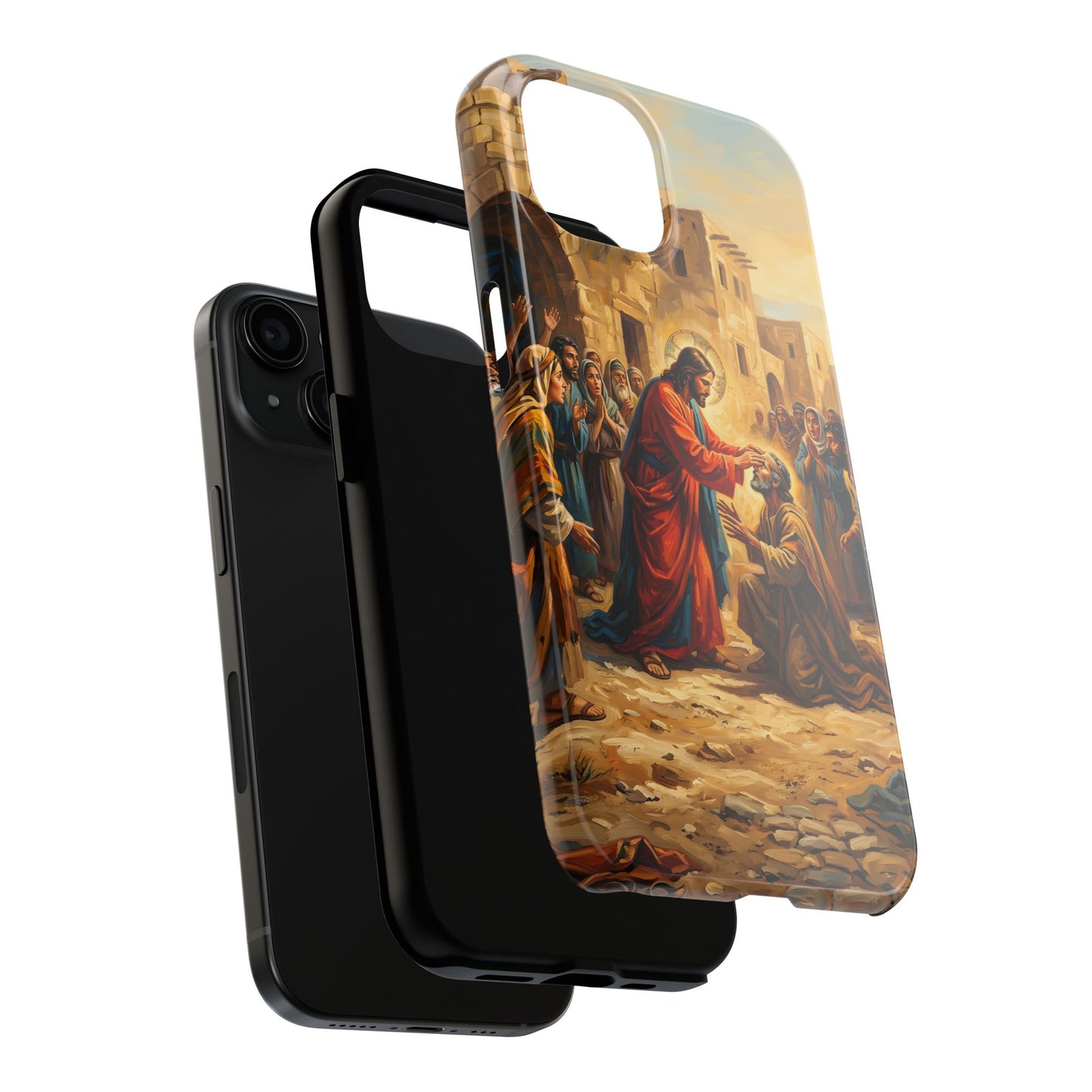 “He Opened My Eyes - Jesus Heals the Blind Man” - Phone Case