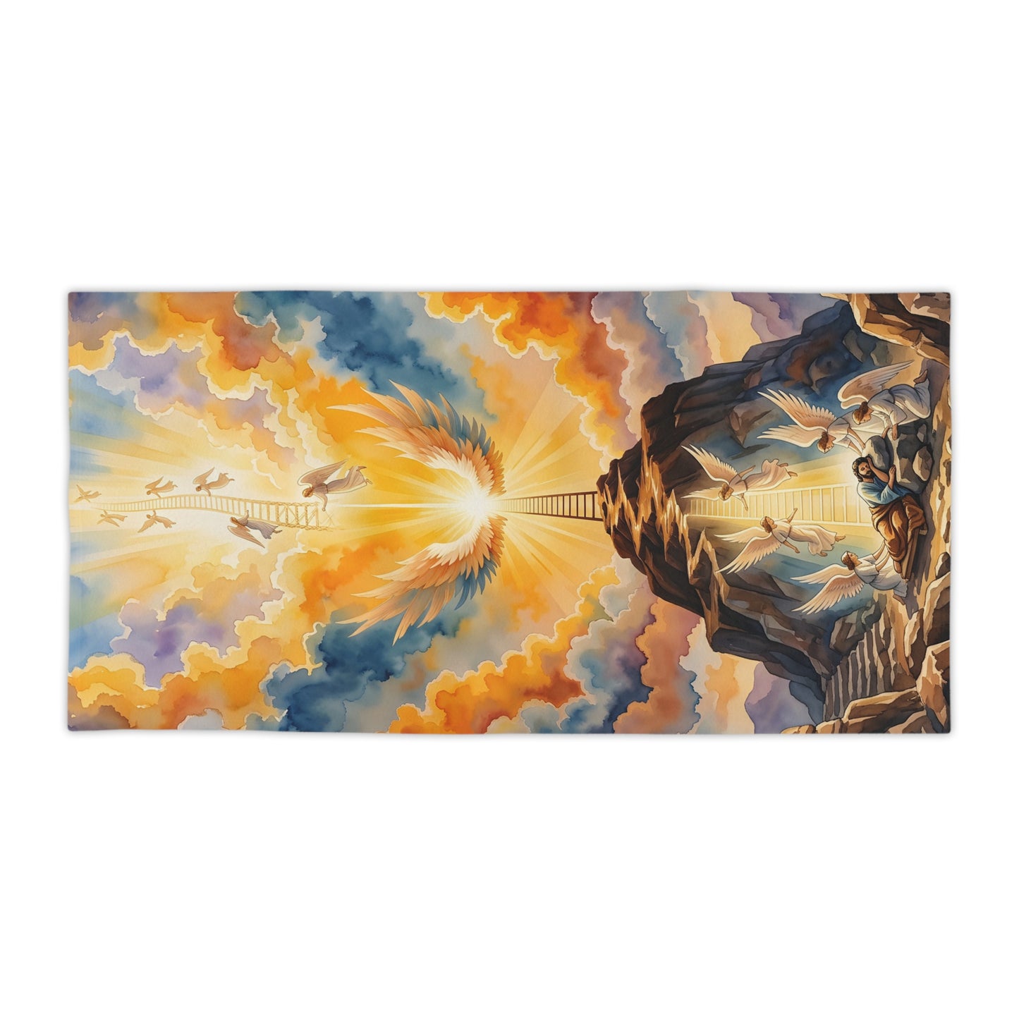“Jacob's Gate - Angels Ascending and Descending” - Beach Towel