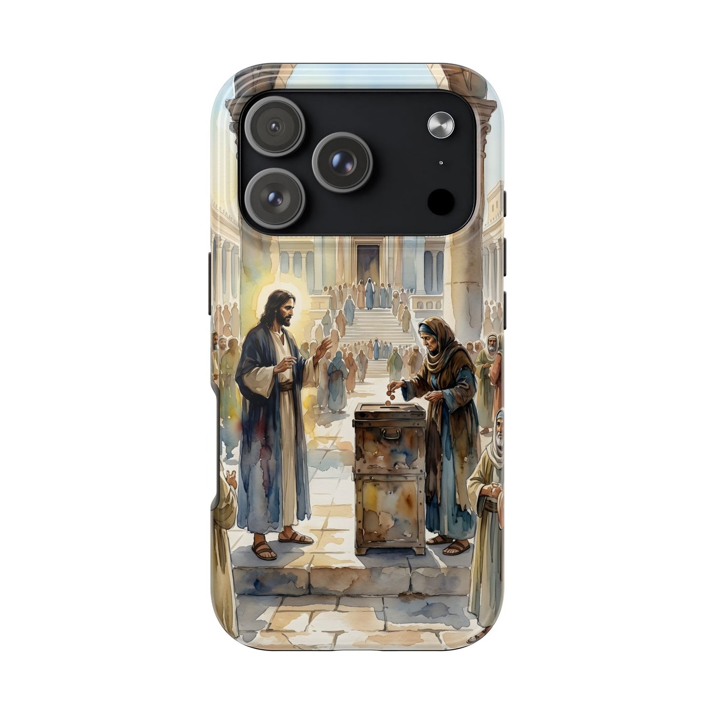 “Her Offering - The Widow's Mite at the Temple” - Phone Case