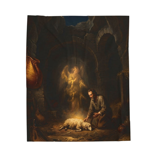 “Gideon's Fleece - Seeking Confirmation from God” - Plush Blanket