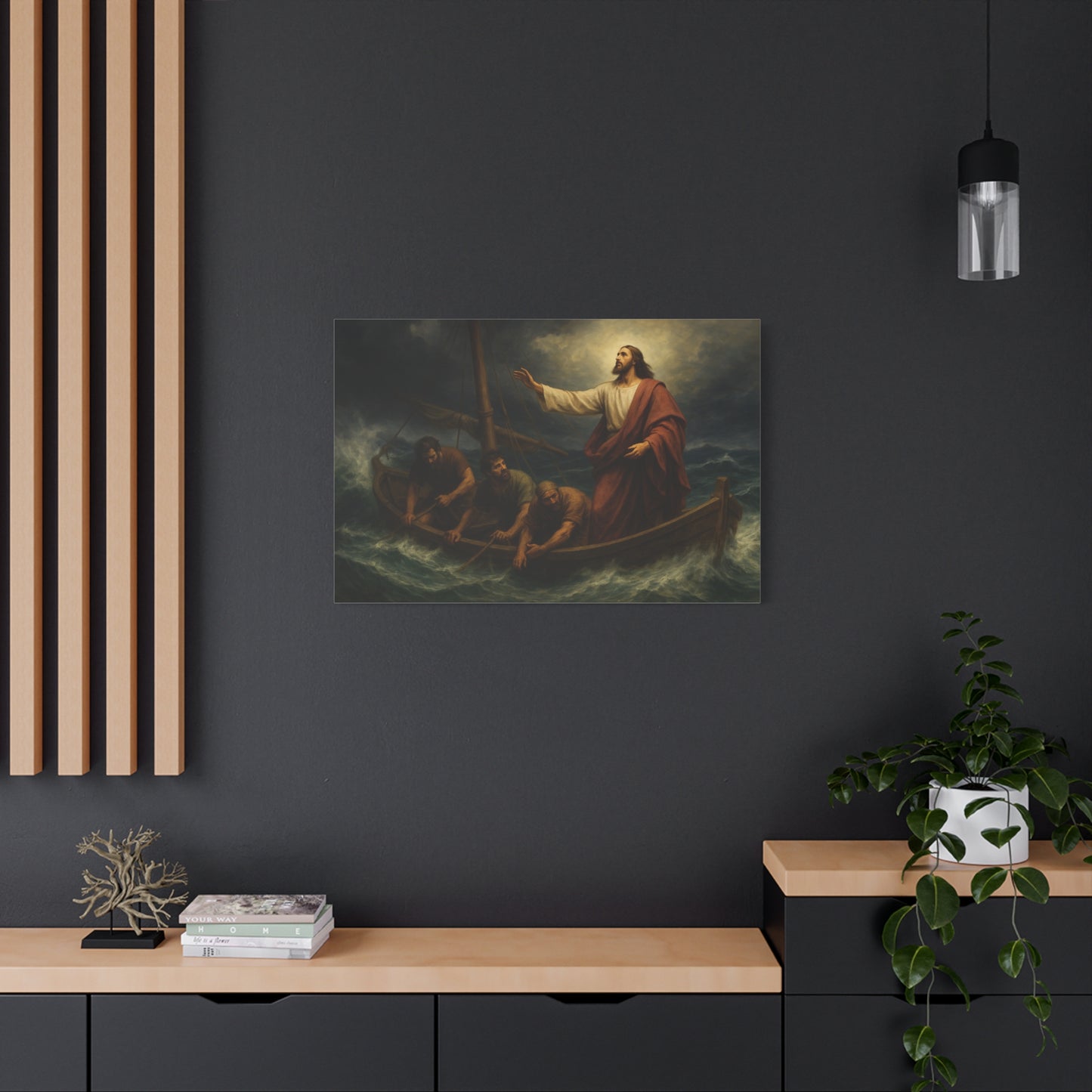 “Peace, Be Still – Jesus Calms the Storm” - Canvas Art