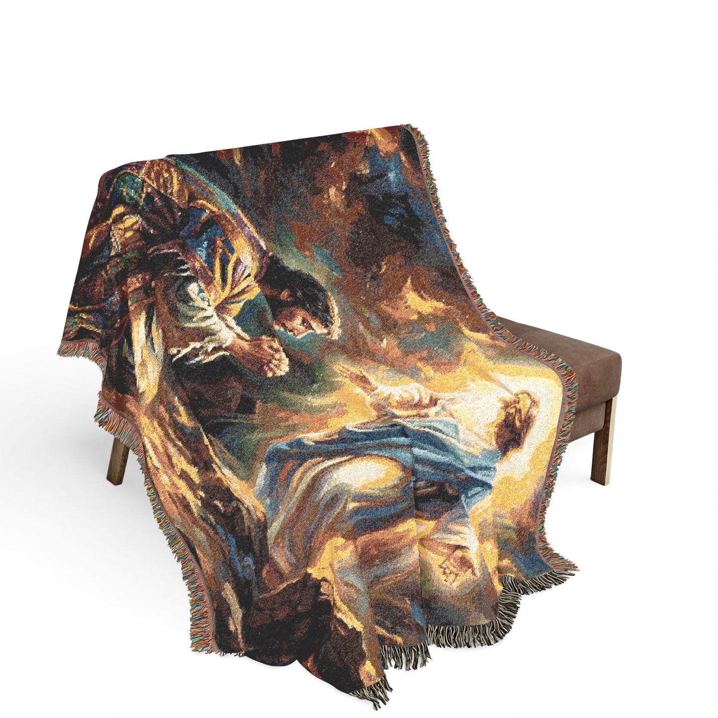 “Coat of Many Colors - Joseph's Enduring Faith” - Woven Blanket