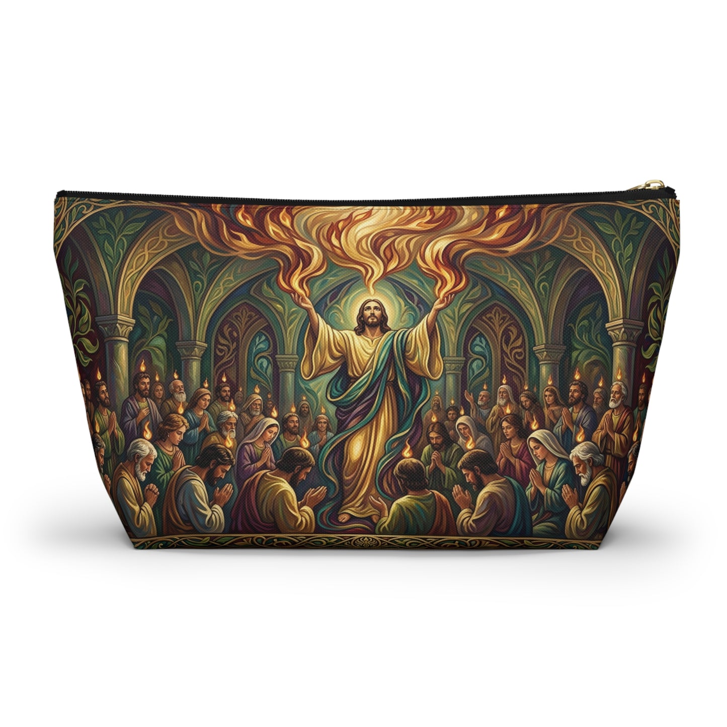 “Spirit Poured Out - Pentecost Flames Descending” - Accessory Pouch