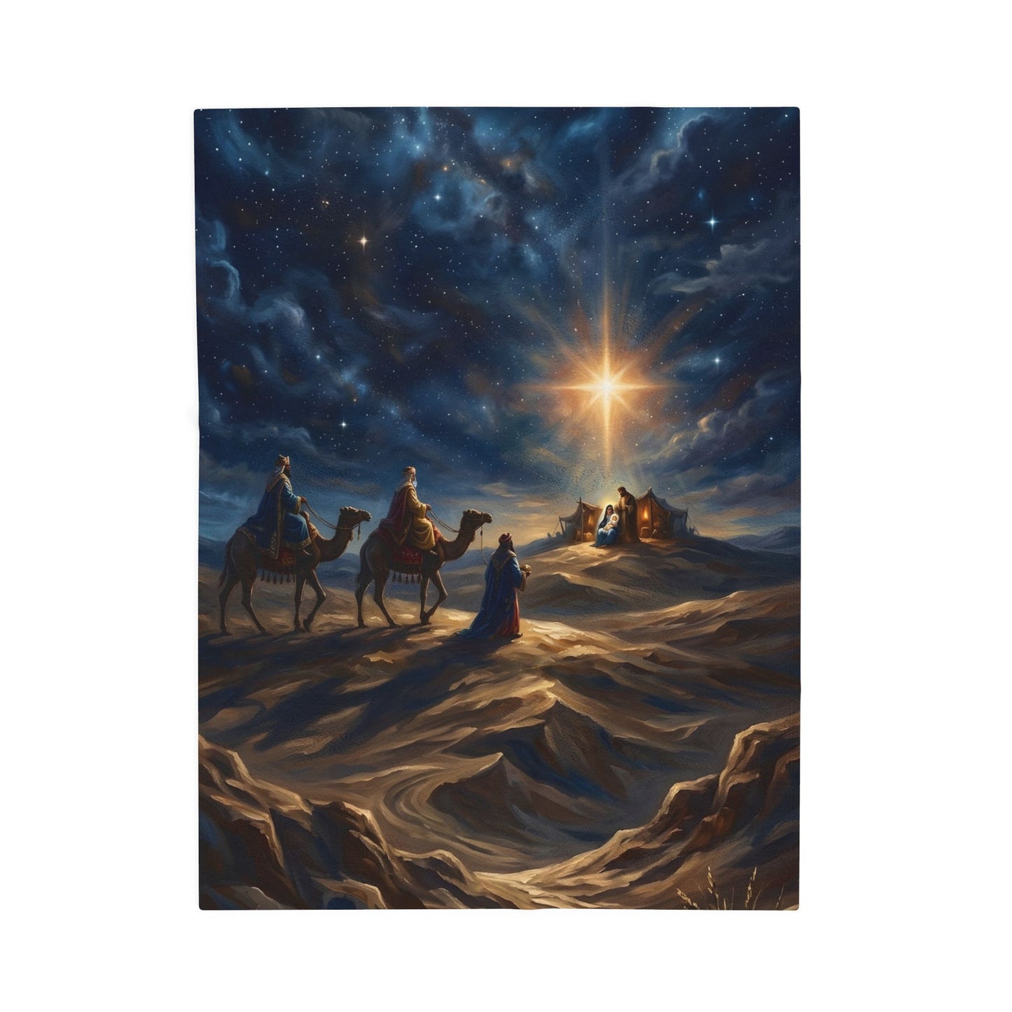“Journey to the King - Wise Men Seek the Christ Child” - Plush Blanket