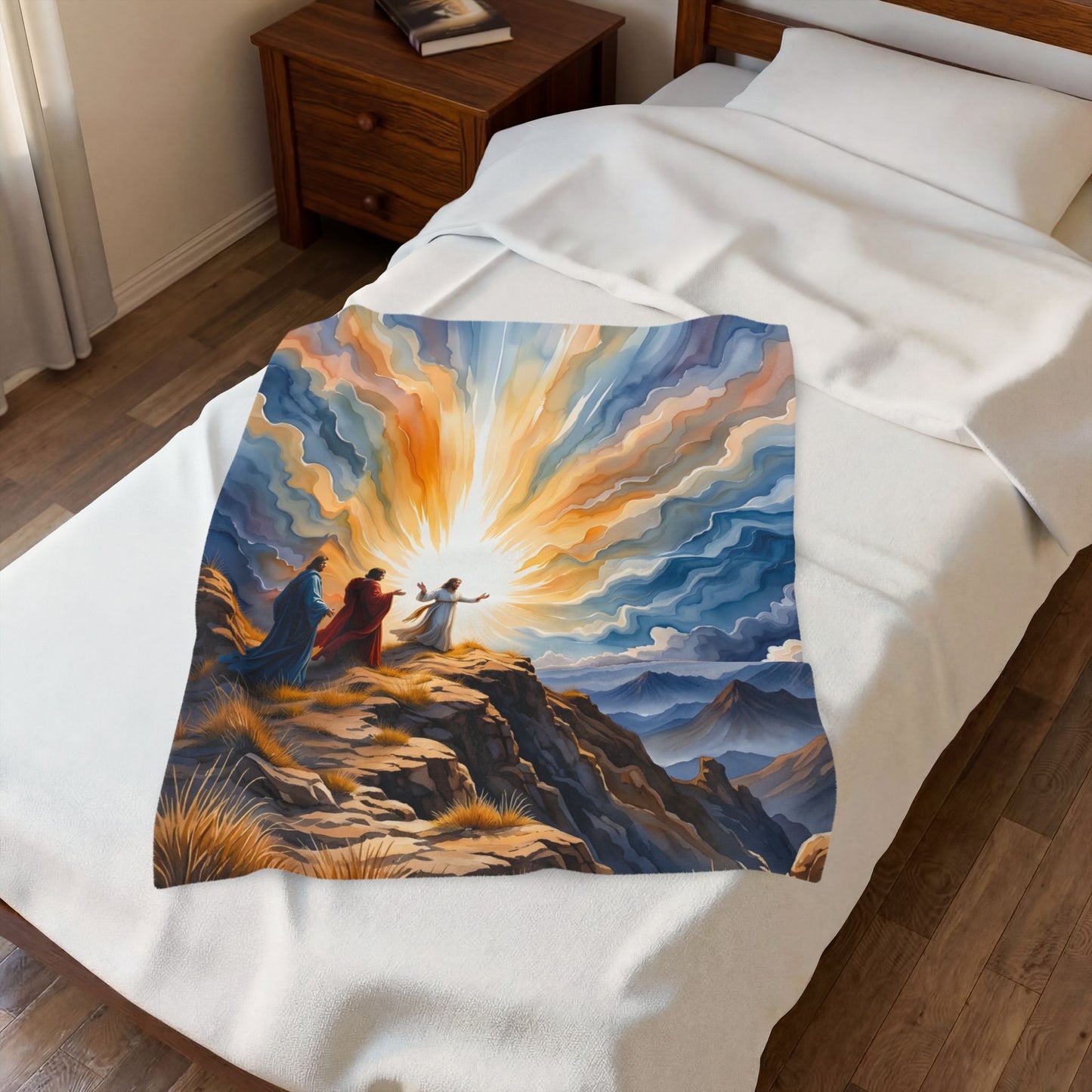 “Glorious Light - The Transfiguration of Christ” - Plush Blanket