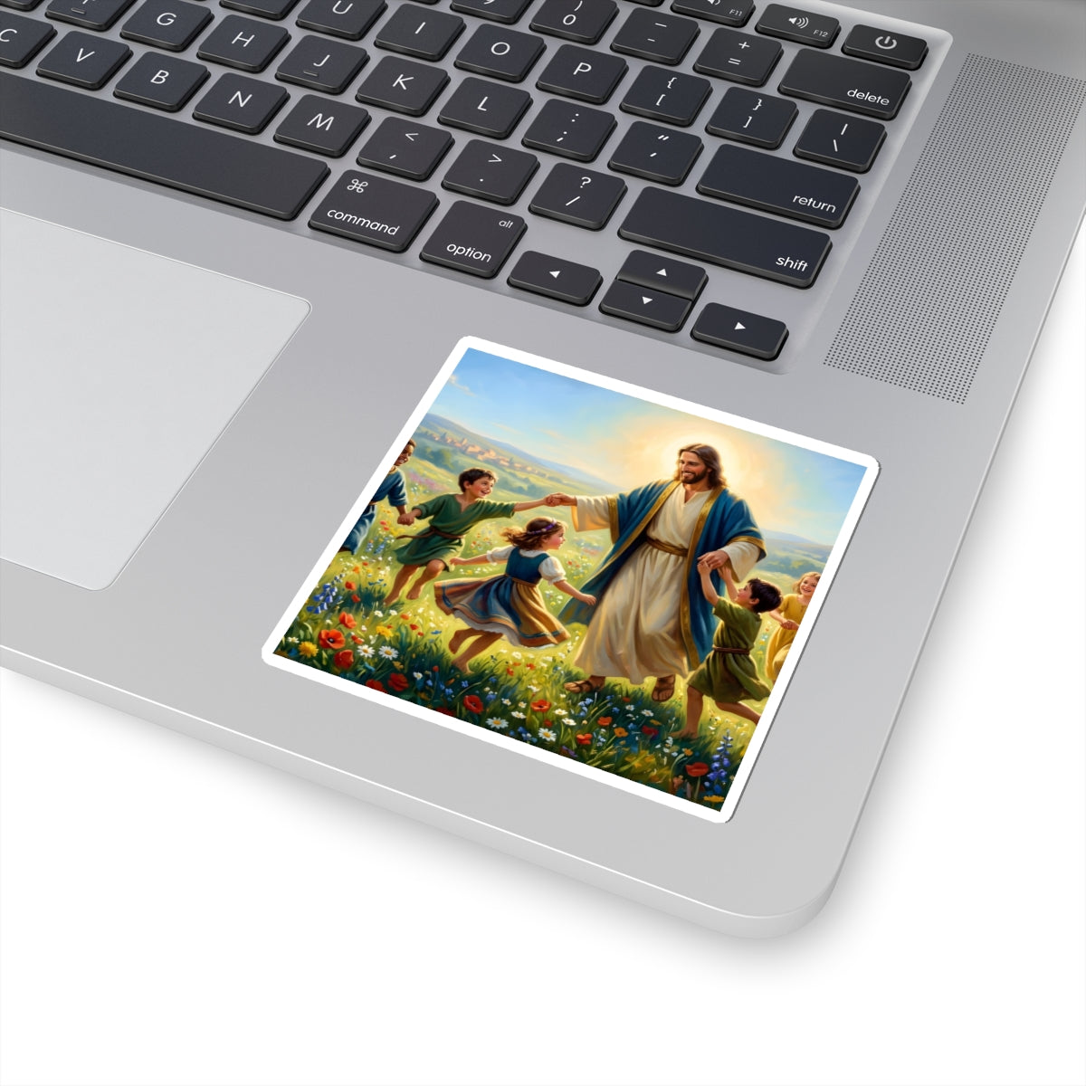 “Joy Overflowing - Children Dancing in the Meadow” - Sticker