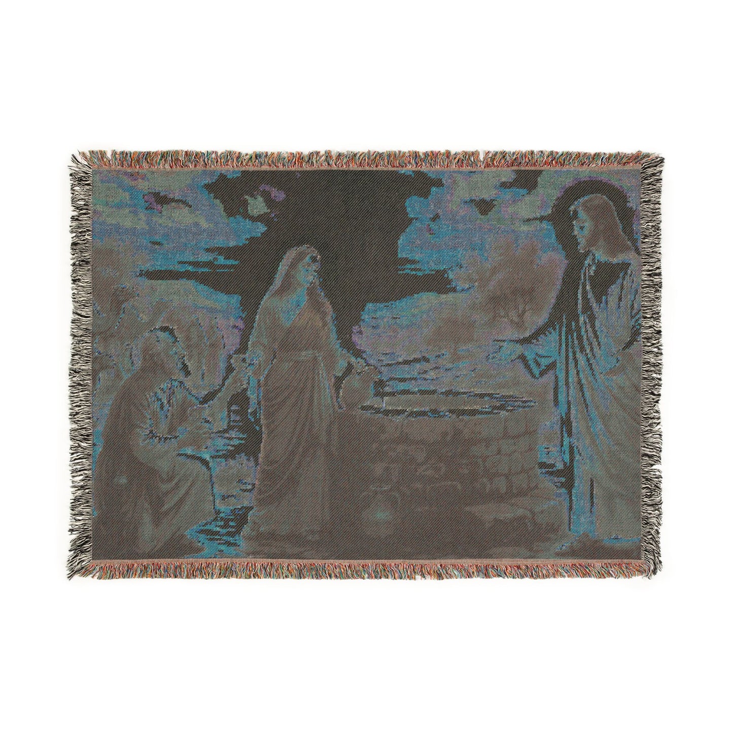 “Providence Unveiled - Rebekah at the Well” - Woven Blanket