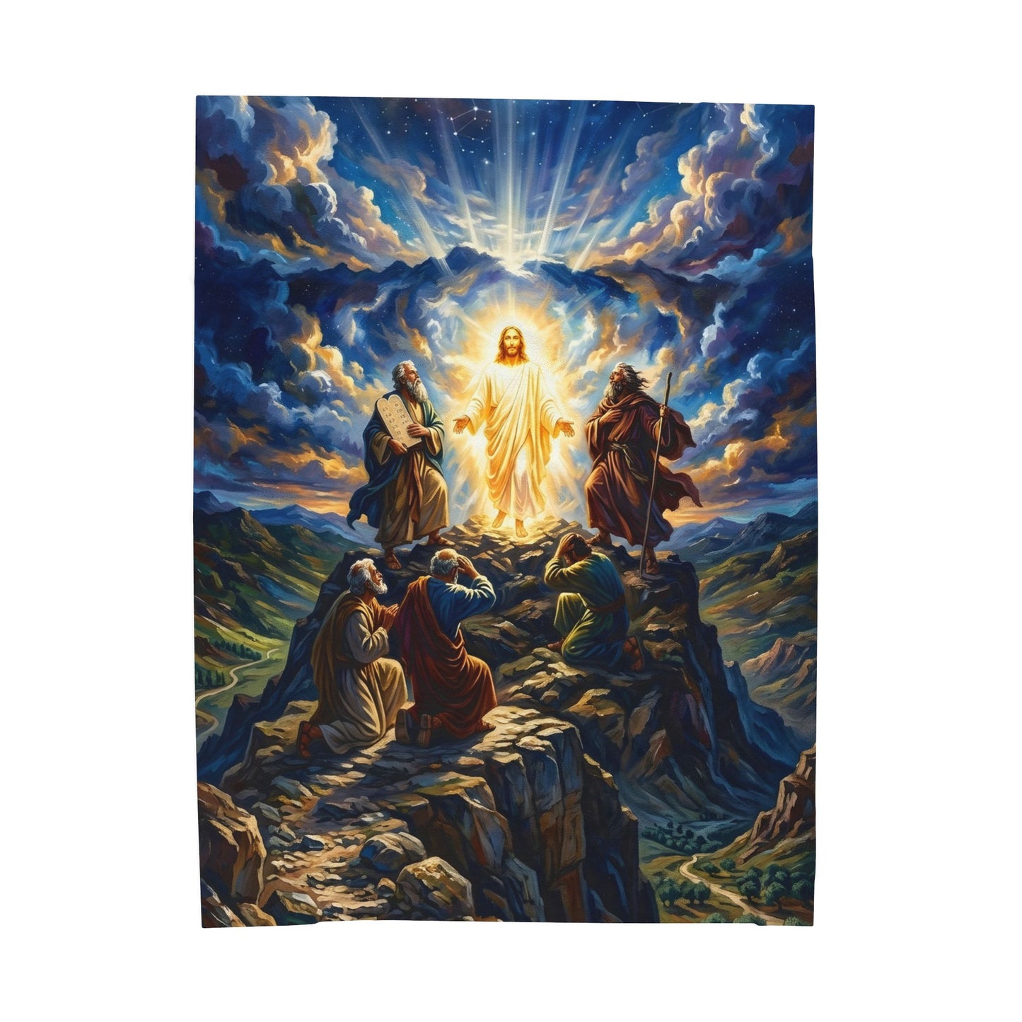 “Glorious Light - The Transfiguration of Jesus” - Plush Blanket