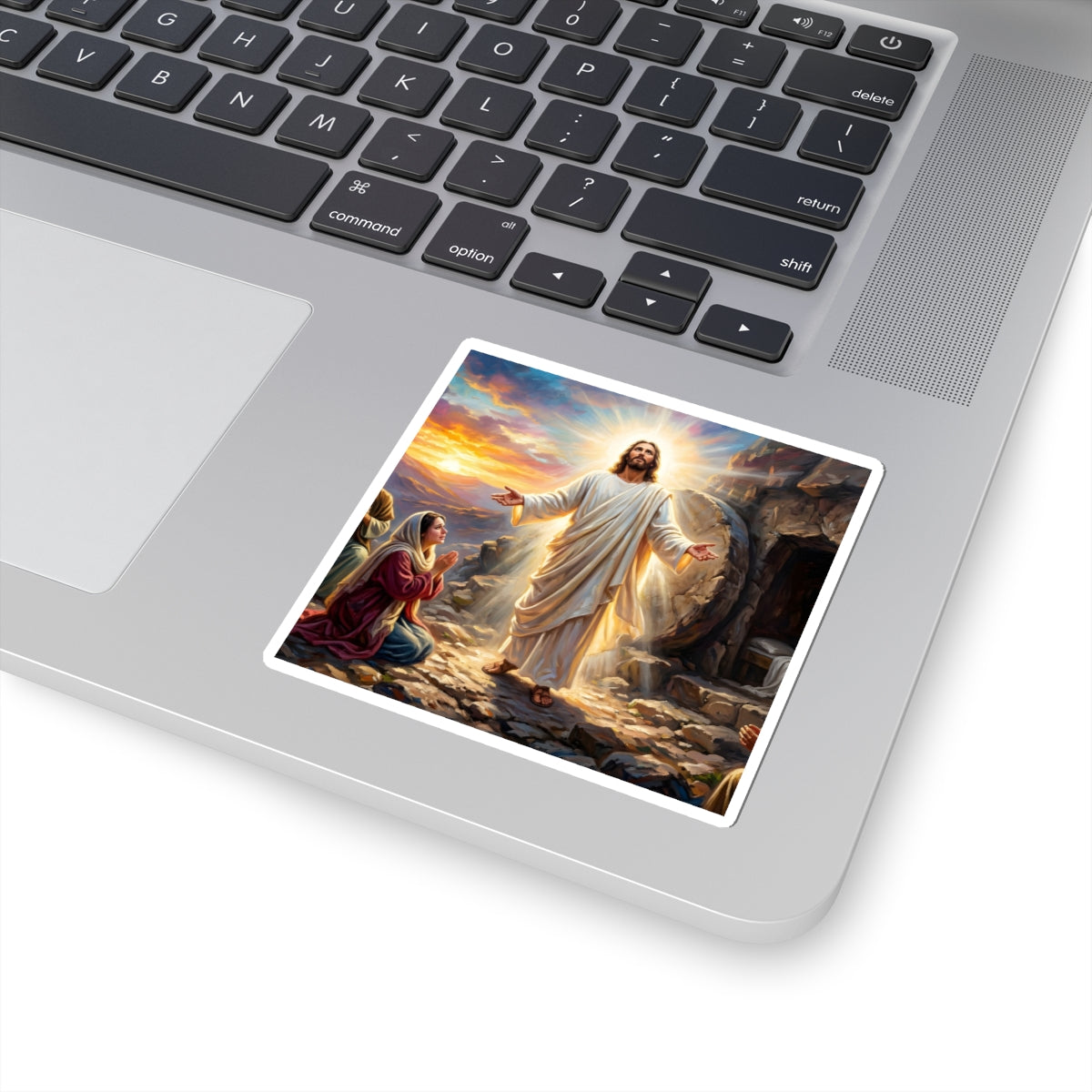 “He Is Risen - The Empty Tomb at Dawn” - Sticker