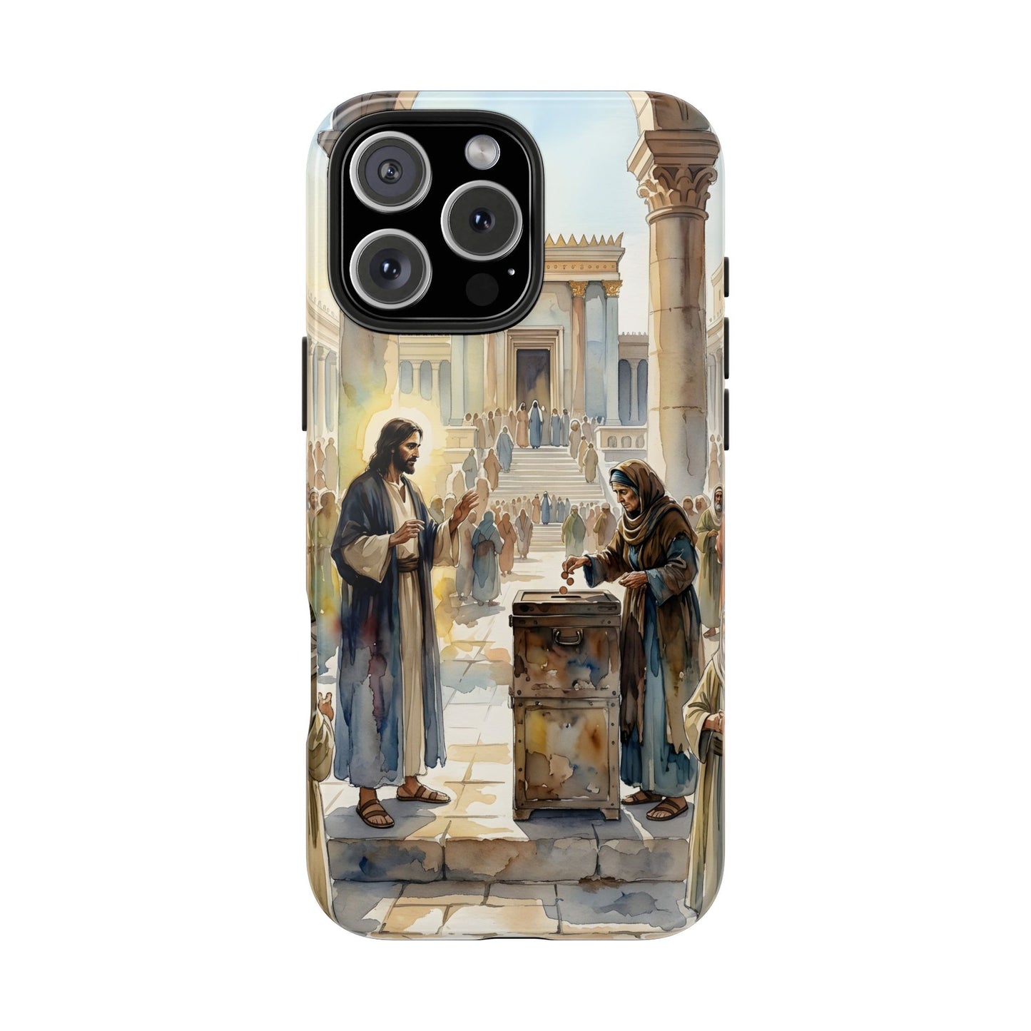“Her Offering - The Widow's Mite at the Temple” - Phone Case