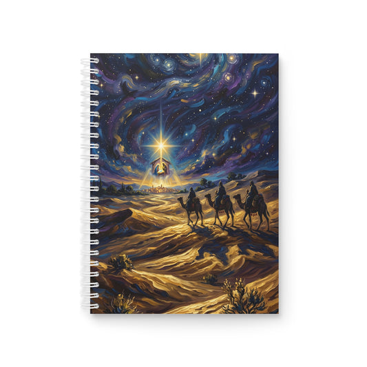 “Journey to Bethlehem - Wise Men Follow the Star” - Spiral Notebook