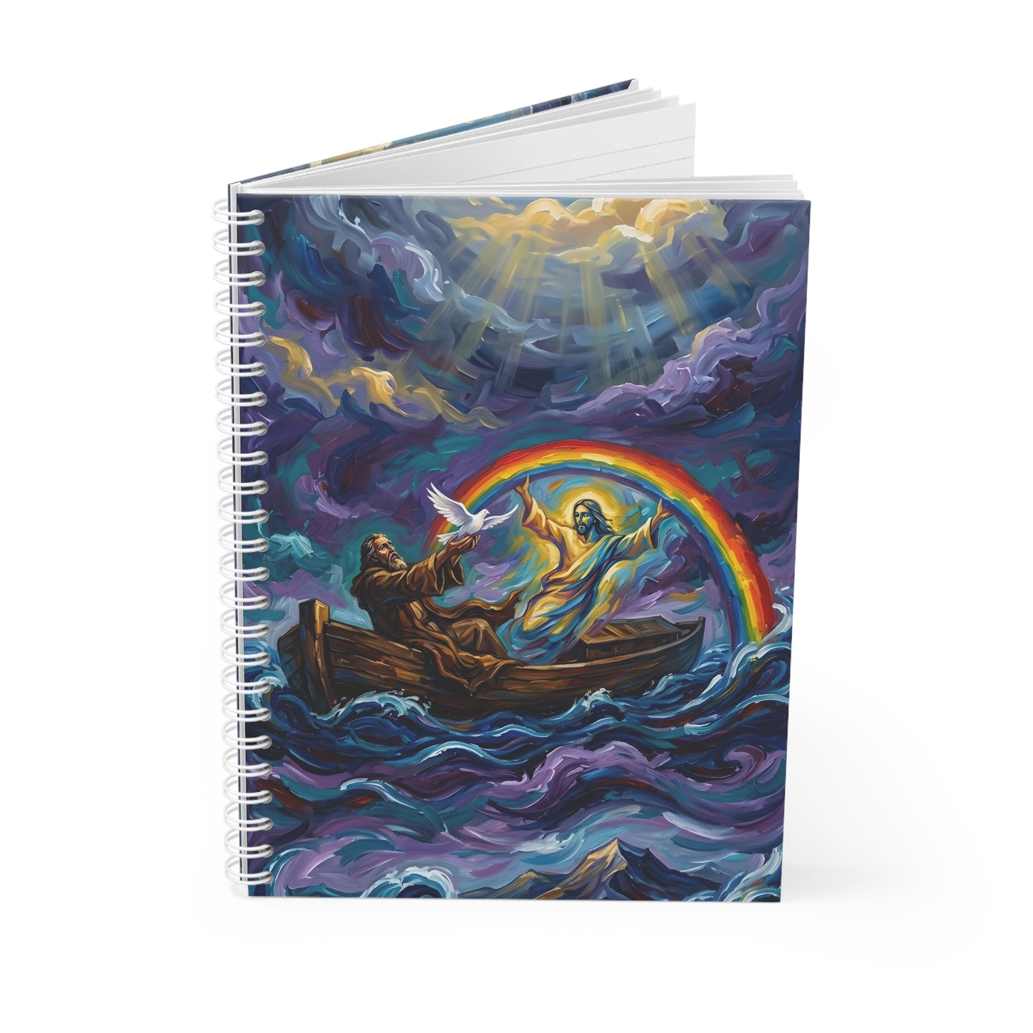 “Covenant of Hope - Noah Releases the Dove” - Spiral Notebook
