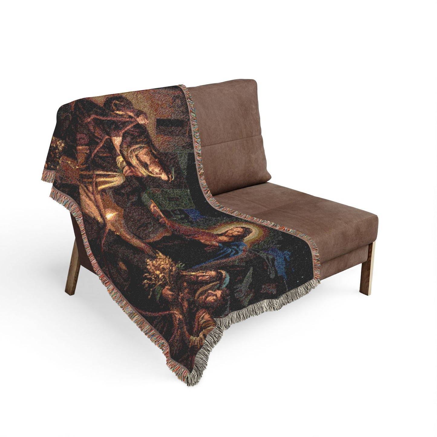 “Scarlet Cord - Rahab and the Spies” - Woven Blanket