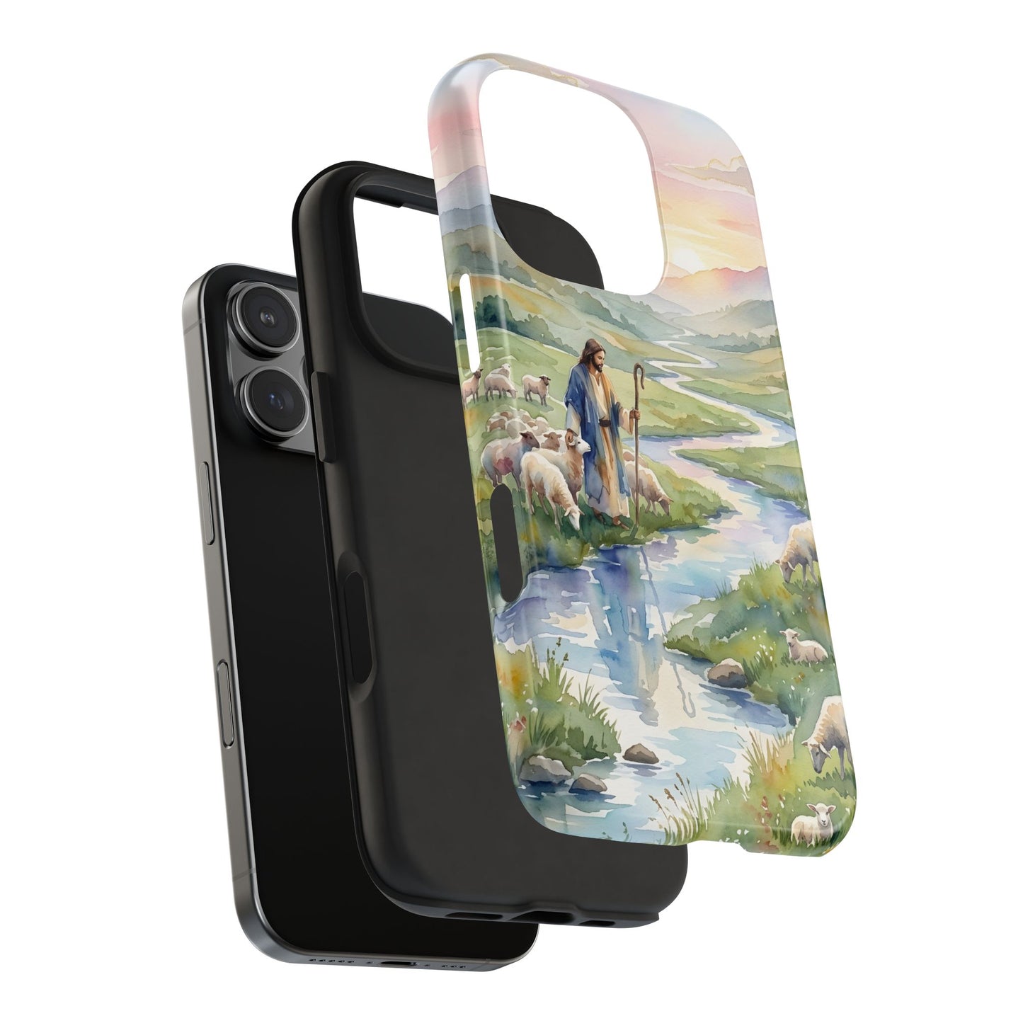 “Still Waters - Shepherd Leads His Flock” - Phone Case