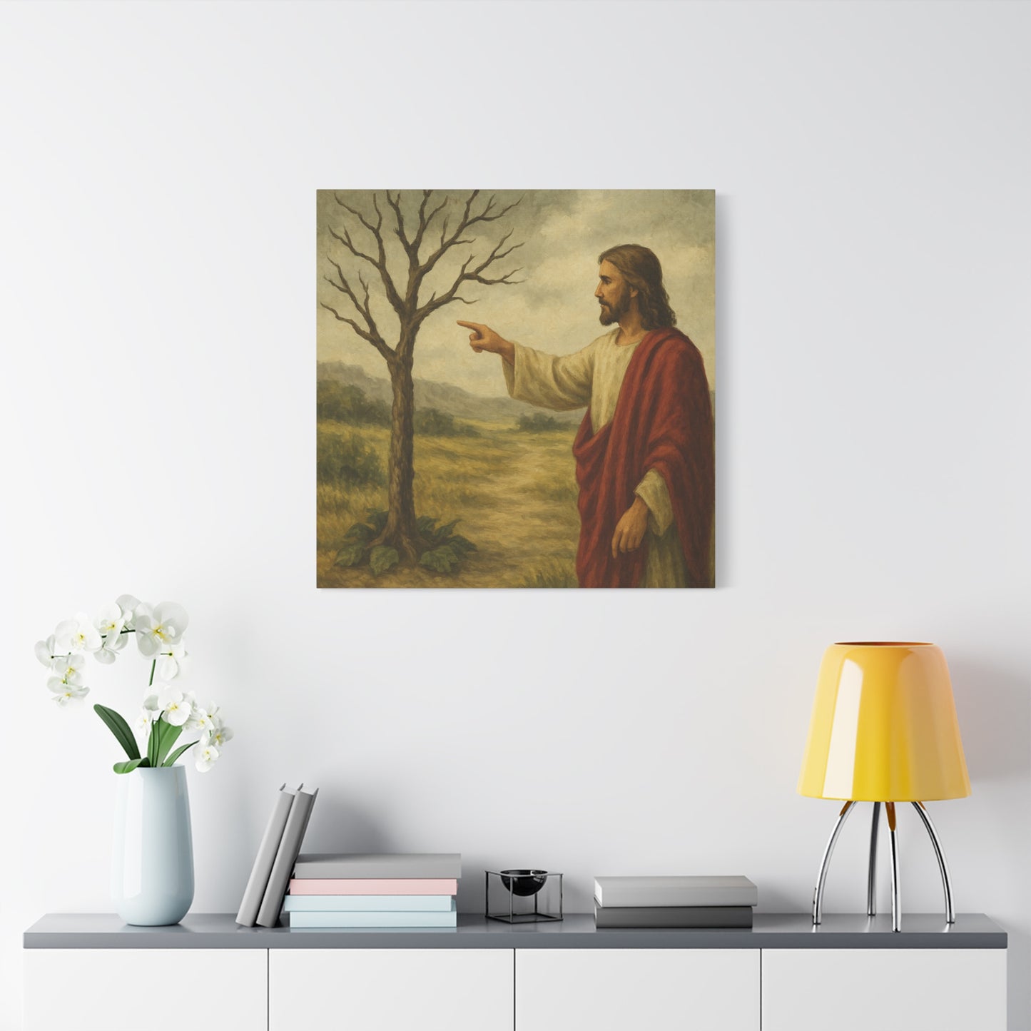 “May No Fruit Grow – Jesus Curses the Barren Fig Tree” - Canvas Art