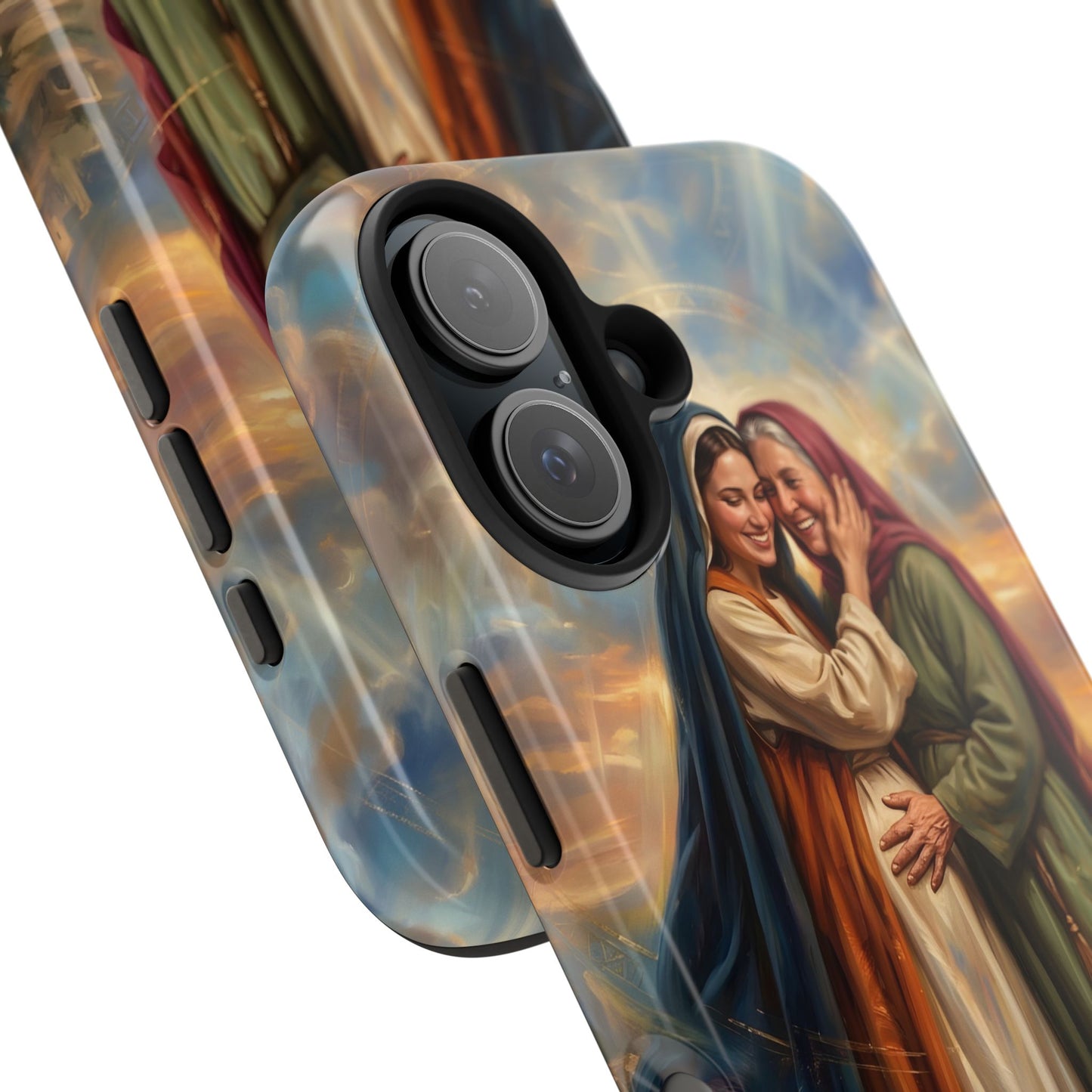 “Blessed Among Women - Mary and Elizabeth Embrace” - Phone Case
