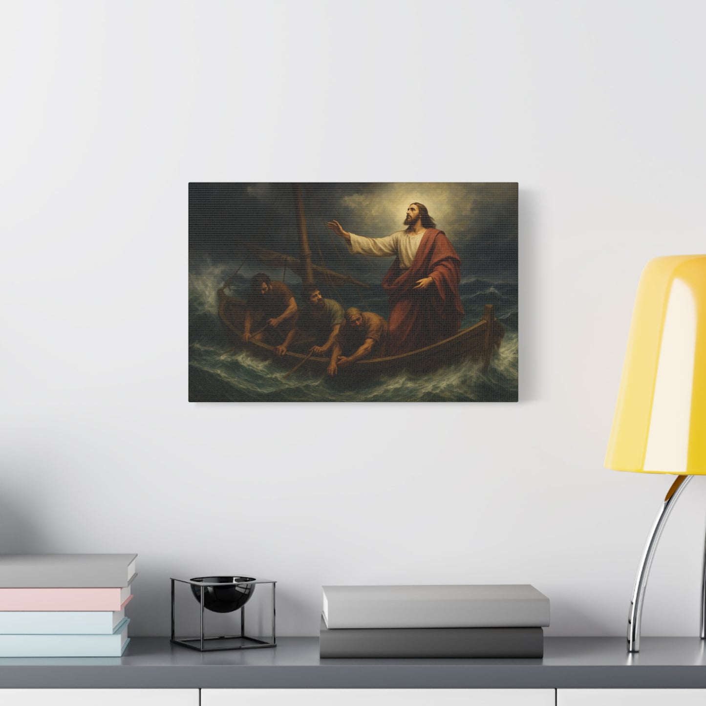 “Peace, Be Still – Jesus Calms the Storm” - Canvas Art