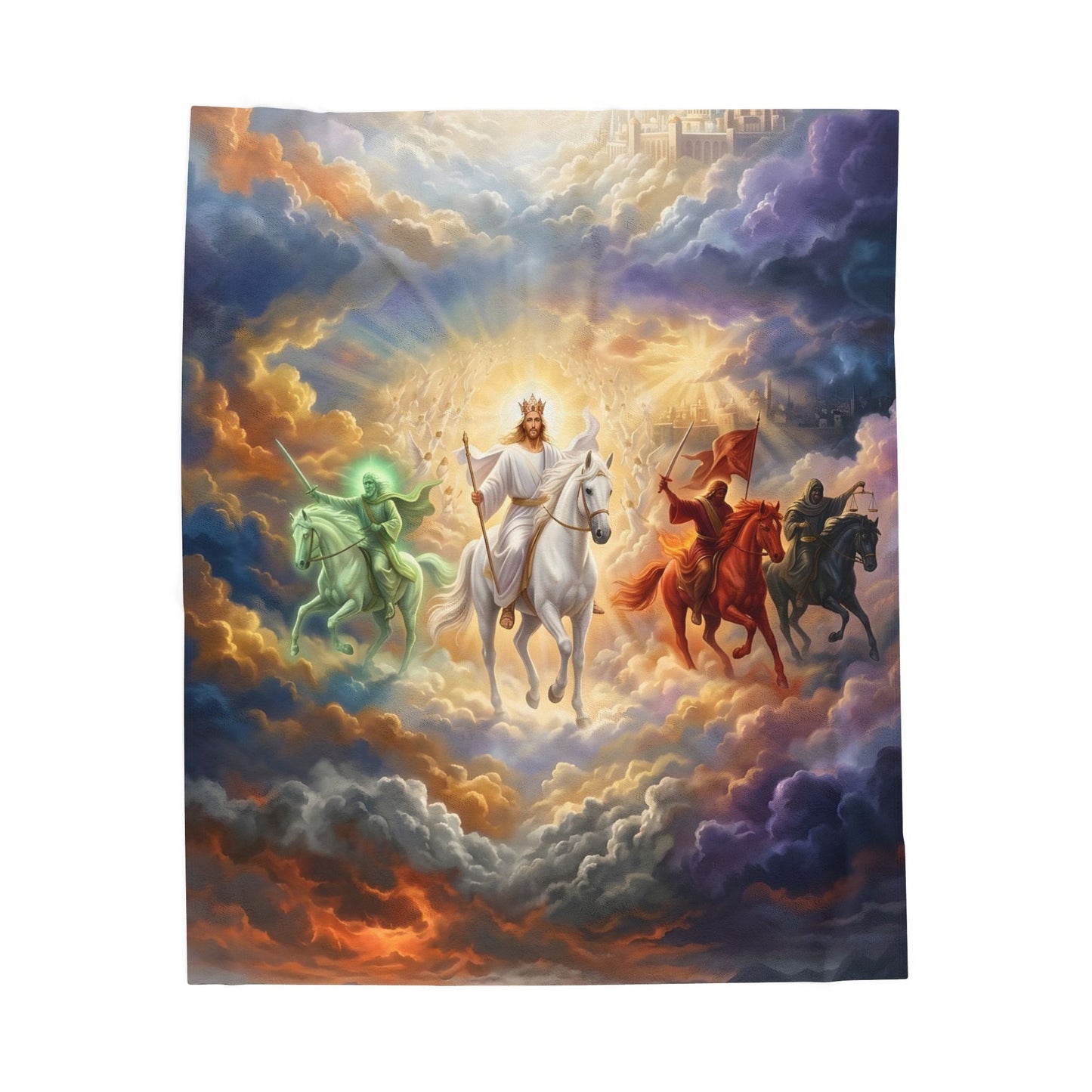 “Behold, A Pale Horse - The Four Horsemen” - Plush Blanket