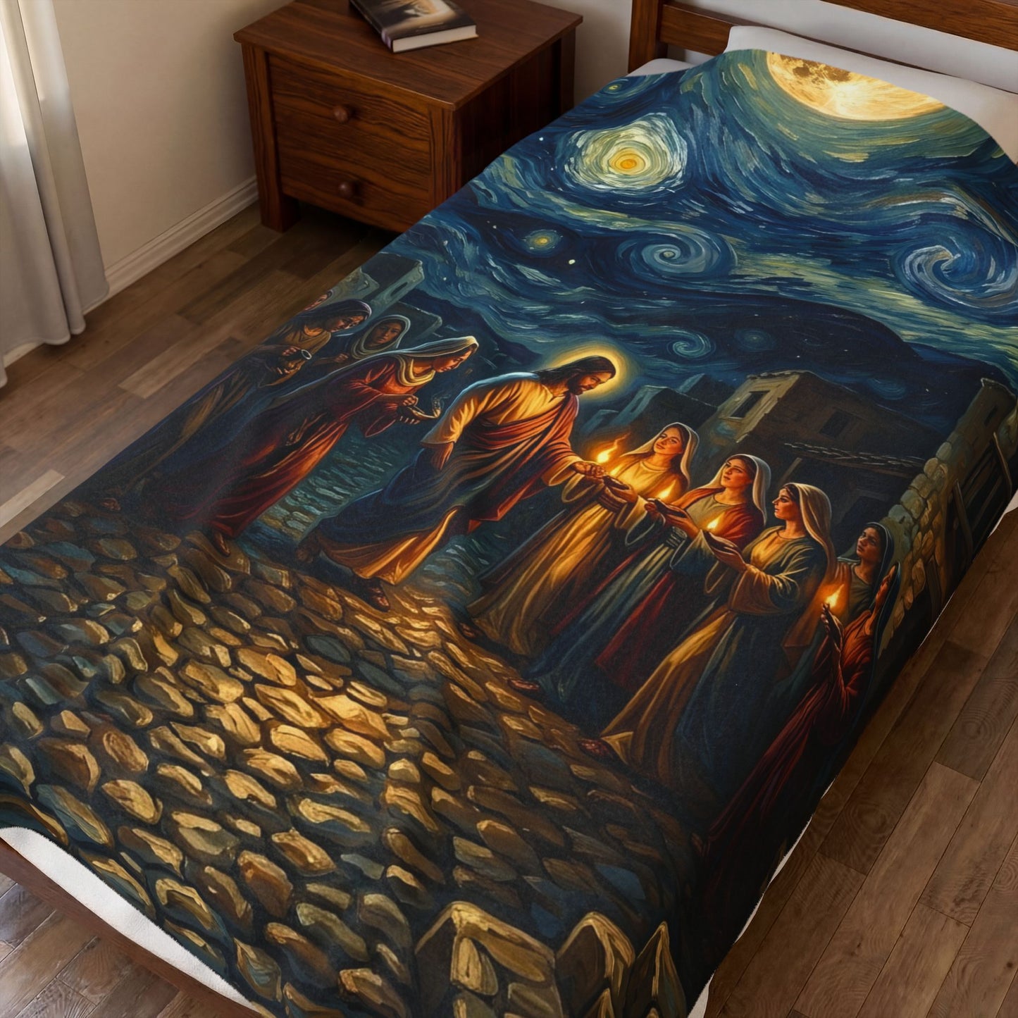 “Be Ready - Ten Virgins in Midnight Darkness” - Plush Blanket