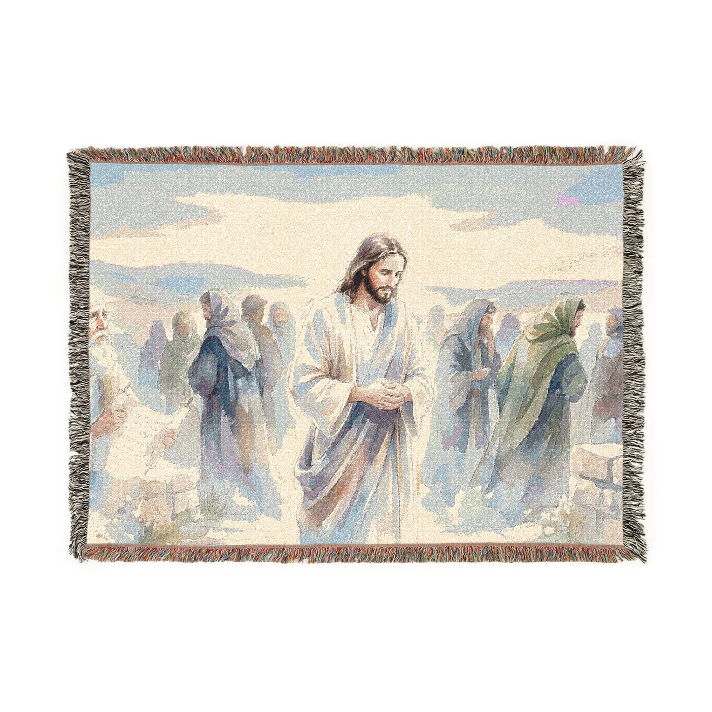 Isaiah prophesying the suffering servant - Woven Blanket