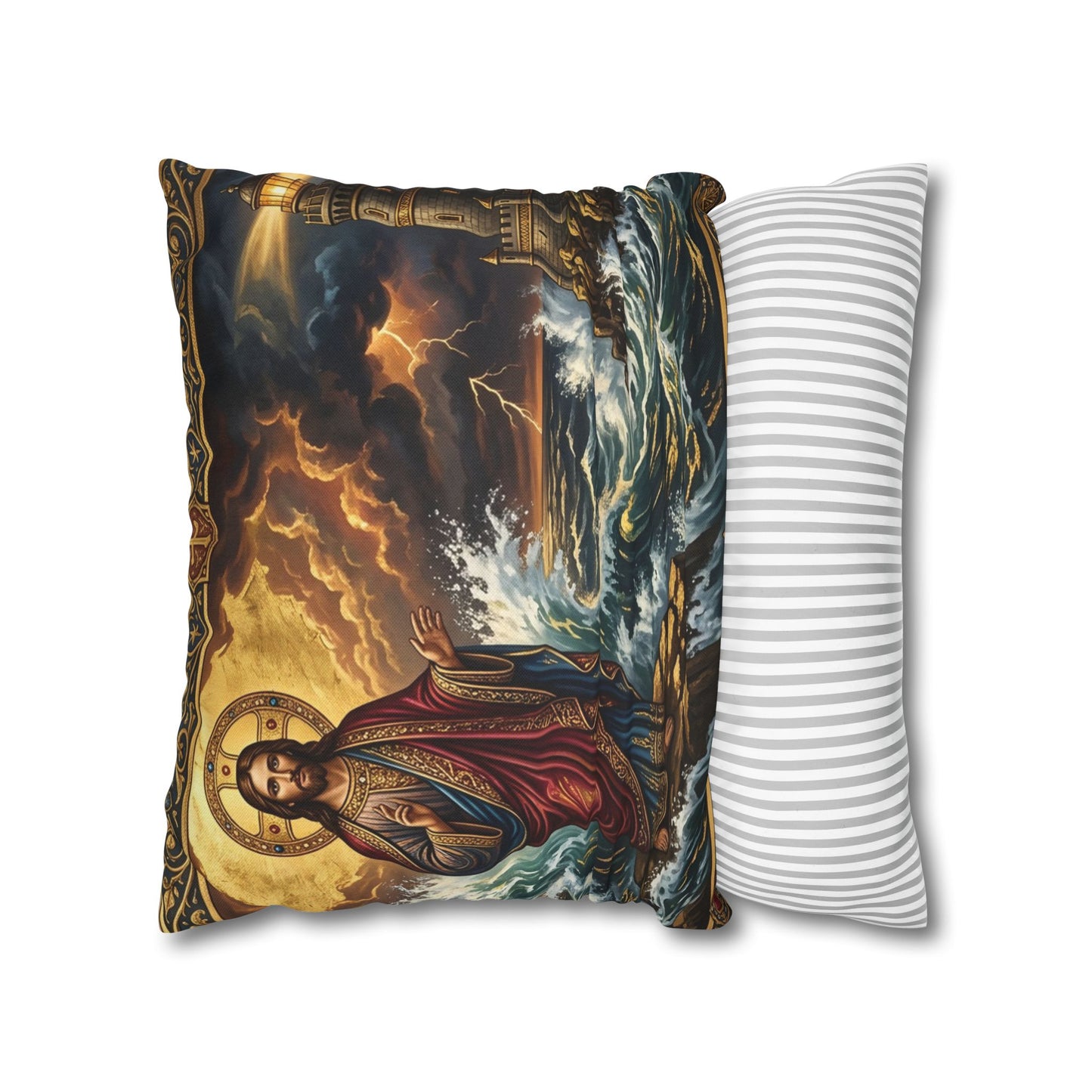 “Steadfast Hope - Lighthouse in the Storm” - Pillowcase