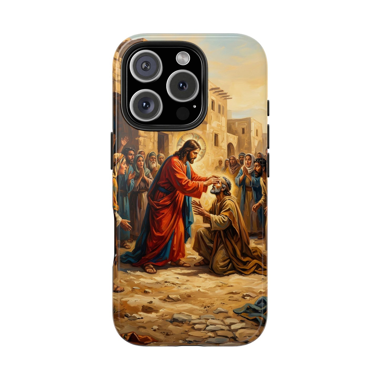 “He Opened My Eyes - Jesus Heals the Blind Man” - Phone Case